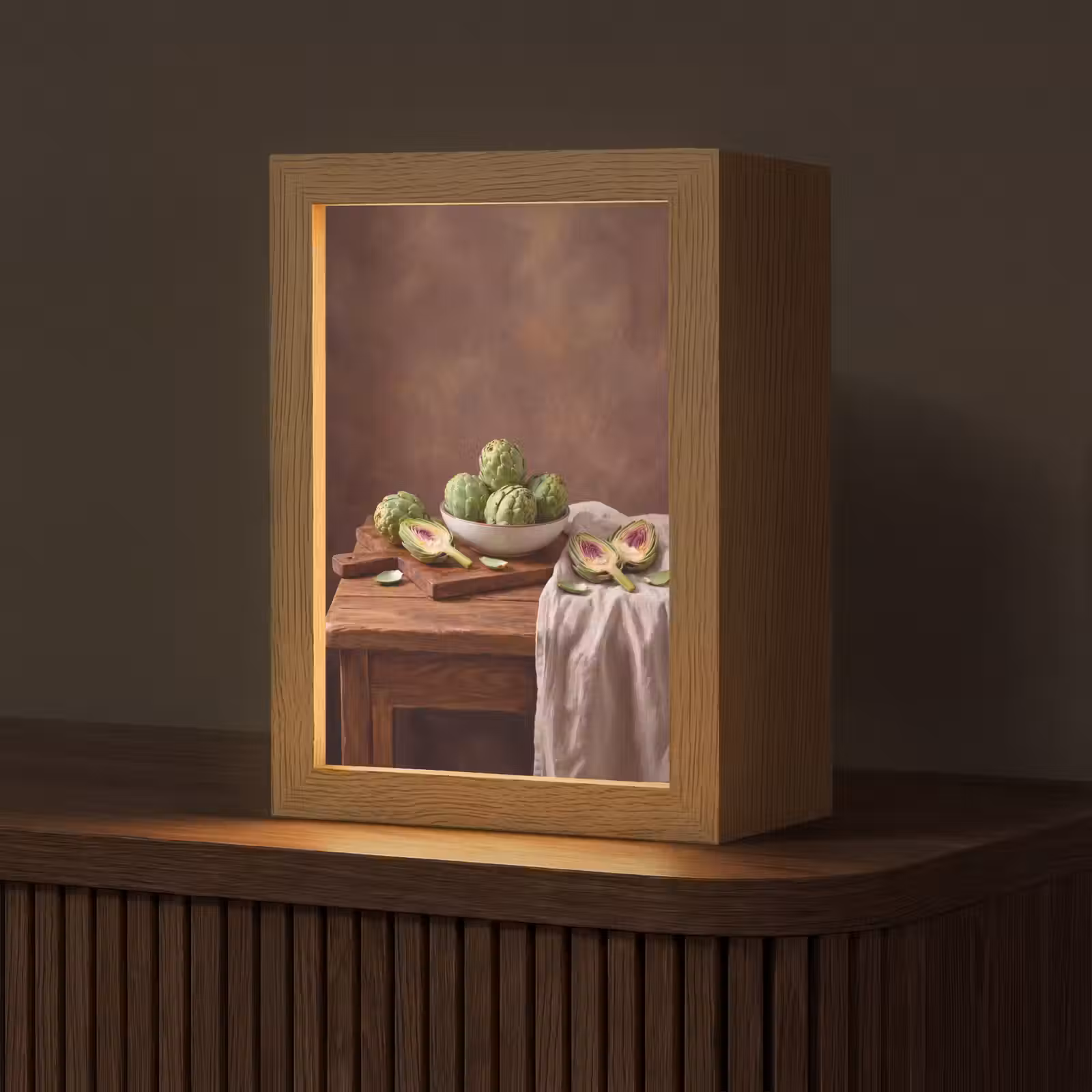 Tafellamp - Groenten - Artisjok - Keuken - Groenten - Artisjok - Keuken Light Box met kabel (Tafellamp) klein