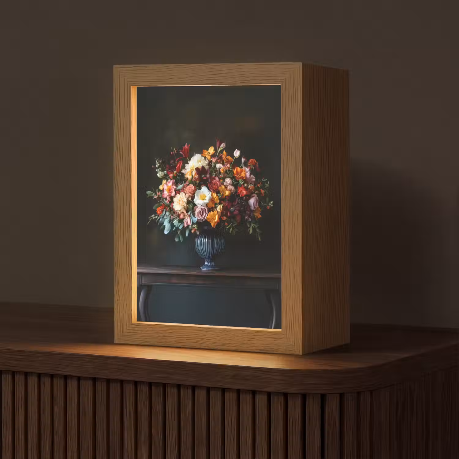 Groot - Bloemen - Vaas - Boeket Light Box met kabel (Tafellamp) klein -z3d_website