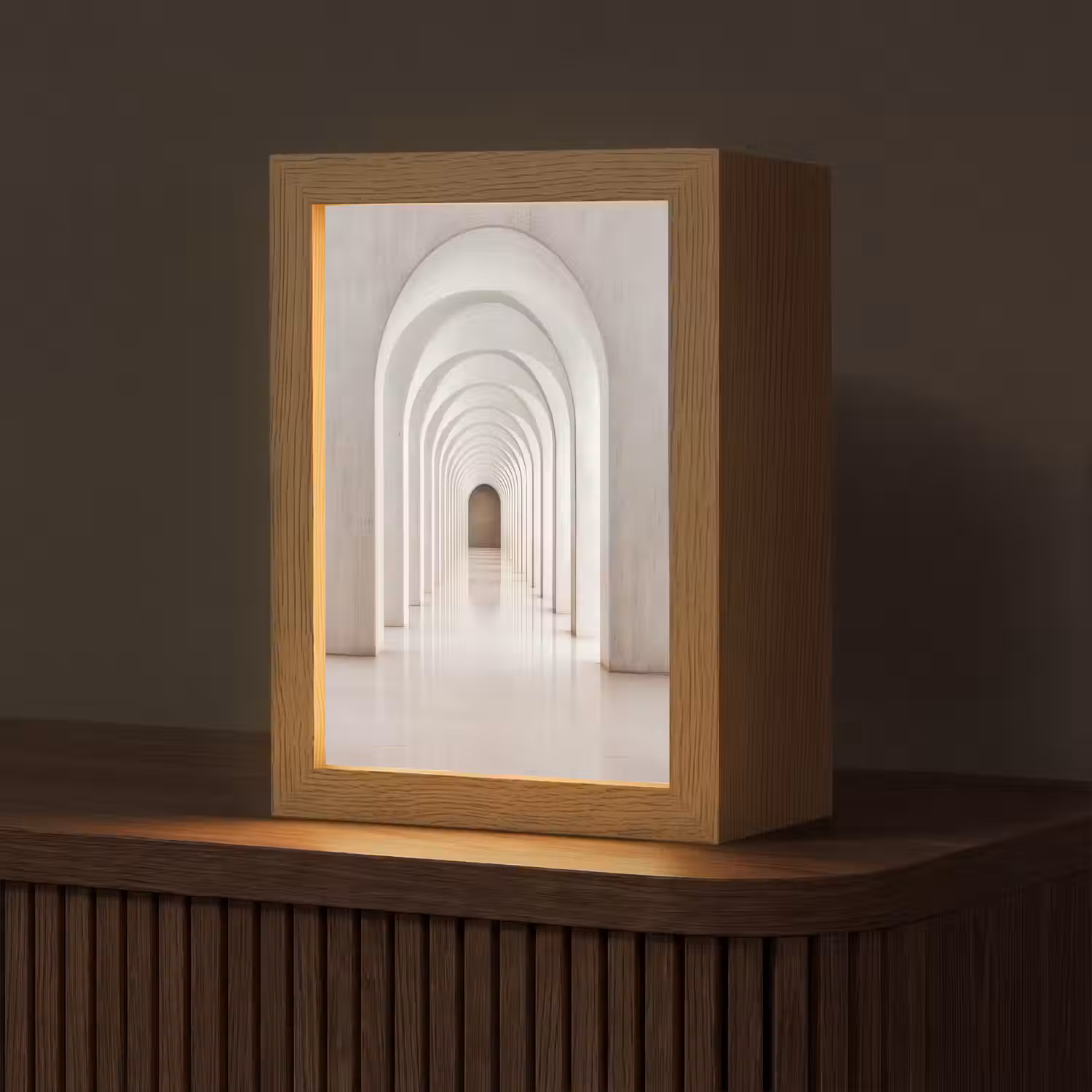Hal - Bogen - Symmetrisch - Modern Light Box met kabel (Tafellamp) klein -z3d_website