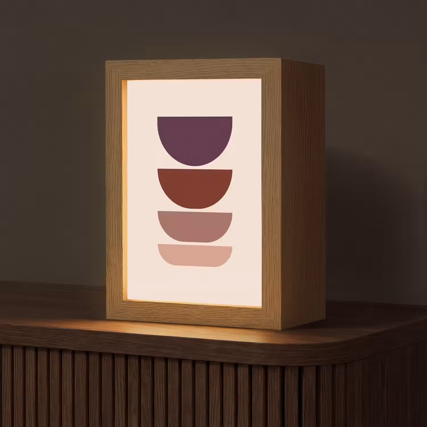 Harmonieus - Symmetrisch - Rood Light Box met kabel (Tafellamp) klein -z3d_website