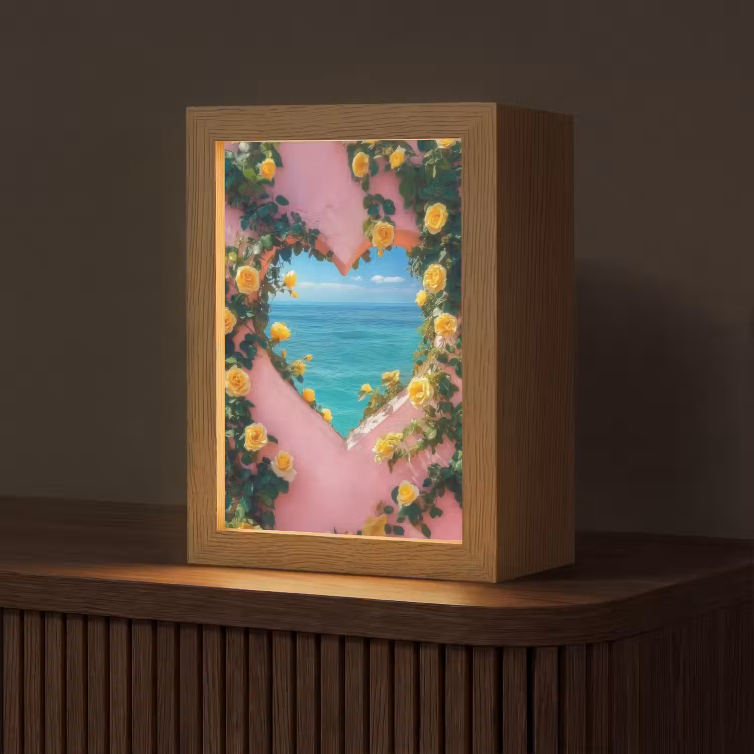 Hart - Zee - Muur Light Box met kabel (Tafellamp) klein -z3d_website
