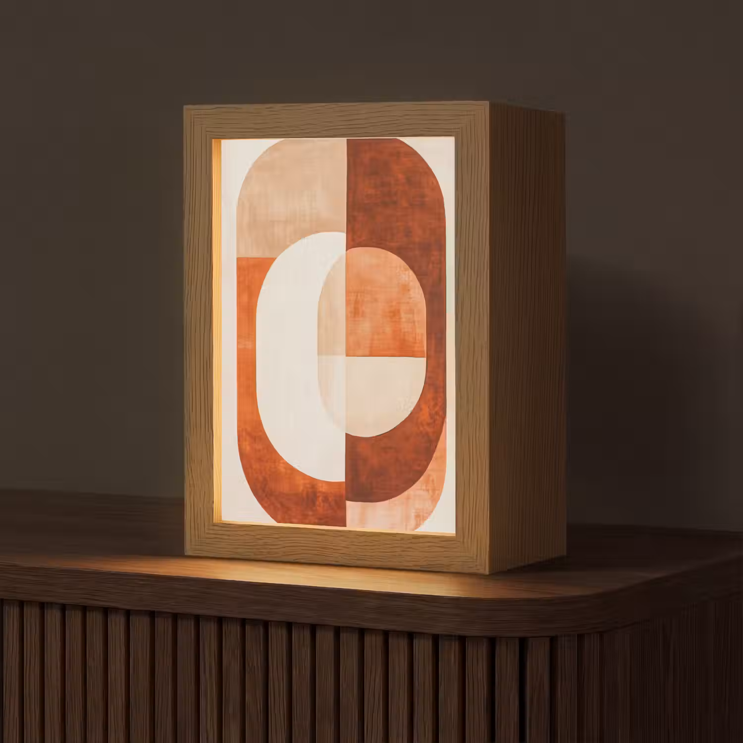 Illustratie - Abstract - Vormen - Rood Light Box met kabel (Tafellamp) klein -z3d_website