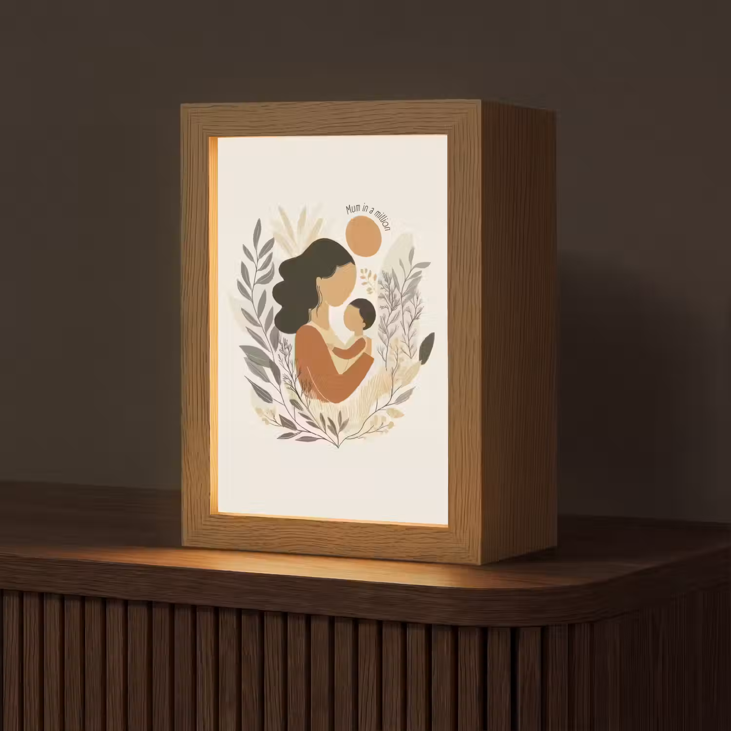 Illustratie - Quote - Moeder Light Box met kabel (Tafellamp) klein -z3d_website