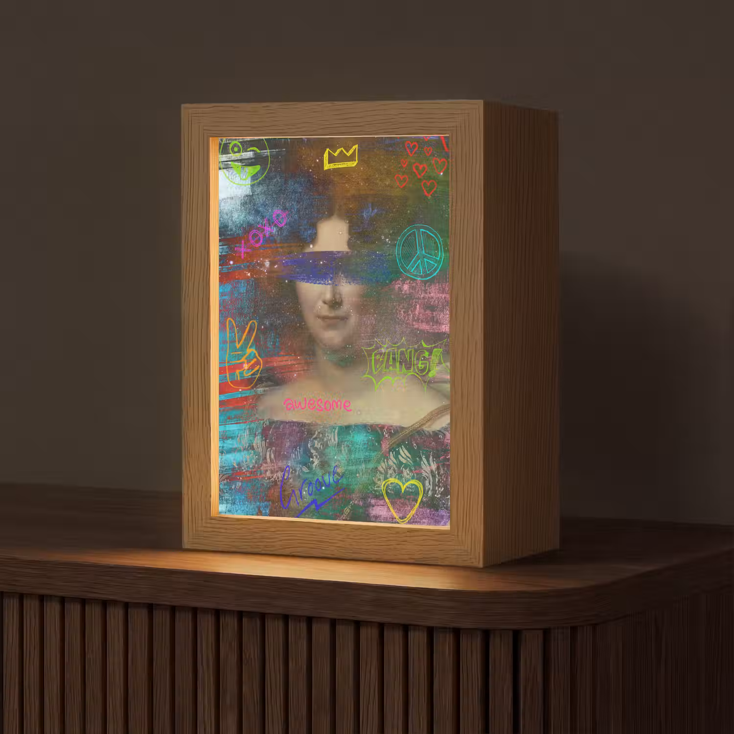 Johanna Henriette Engelen - Dubois Drahonet - Graffiti Light Box met kabel (Tafellamp) klein -z3d_website