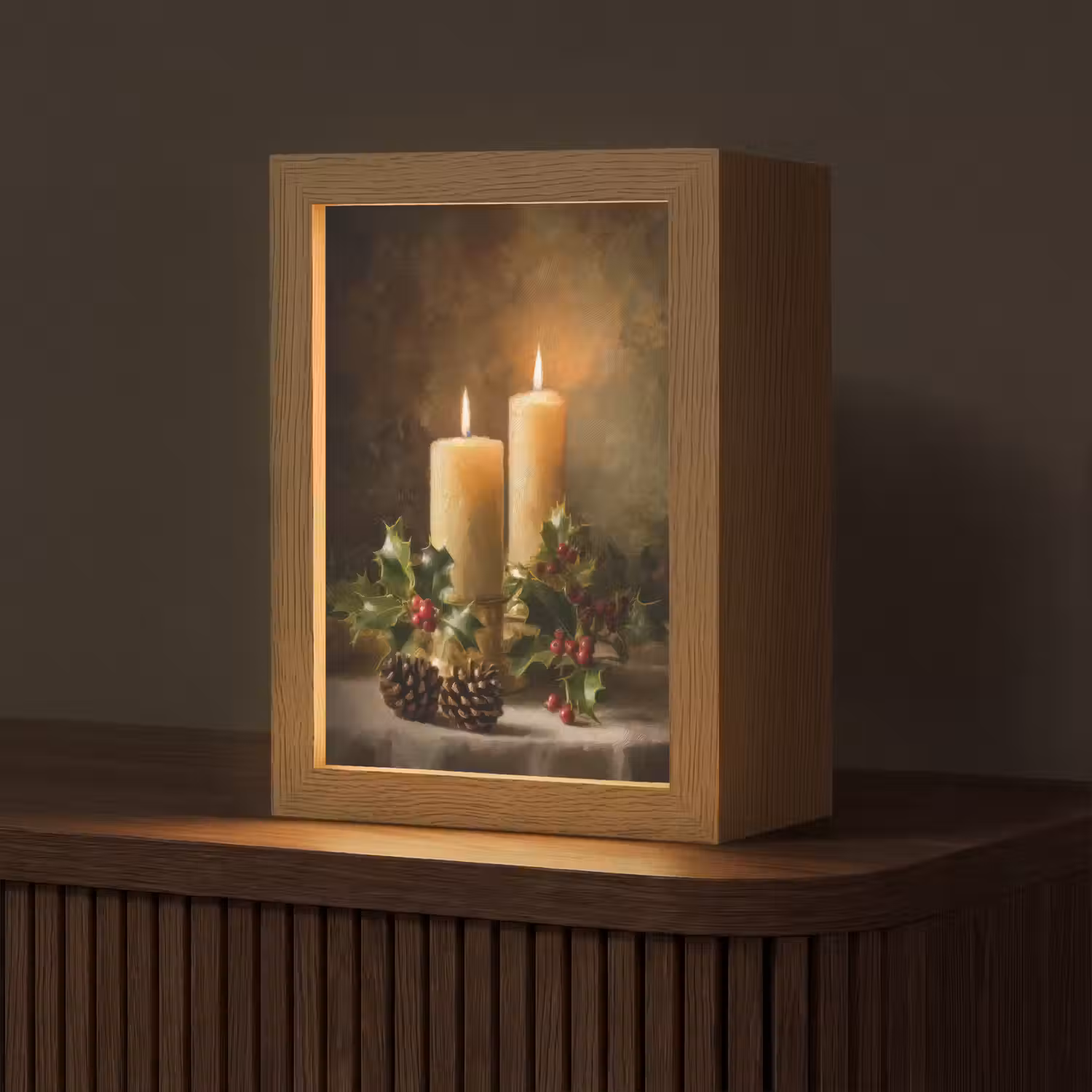 Kaarslicht - Kerst - Veelkleurig Light Box met kabel (Tafellamp) klein -z3d_website