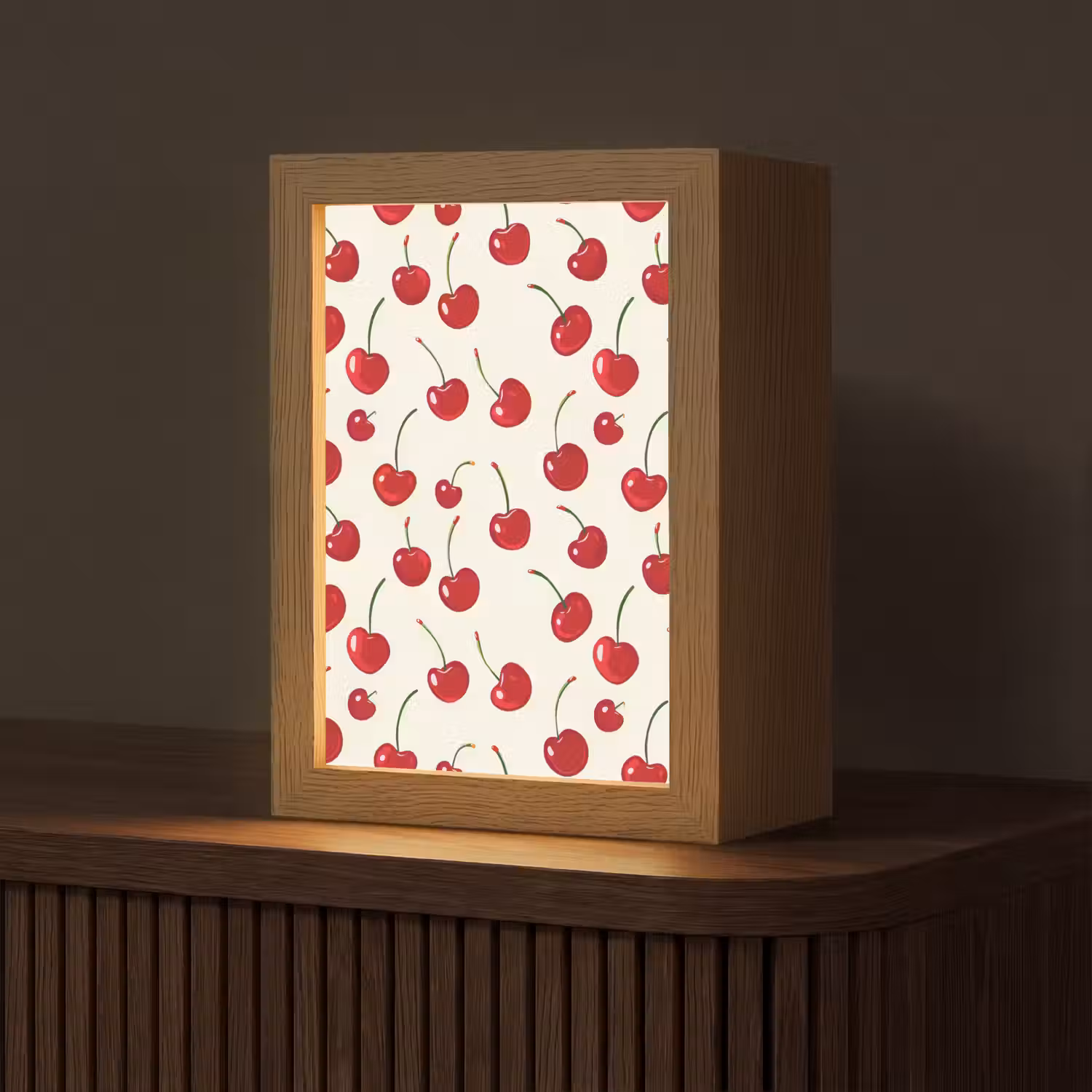 Kersen - Minimalistisch - Rood Light Box met kabel (Tafellamp) klein 925 -z3d_website