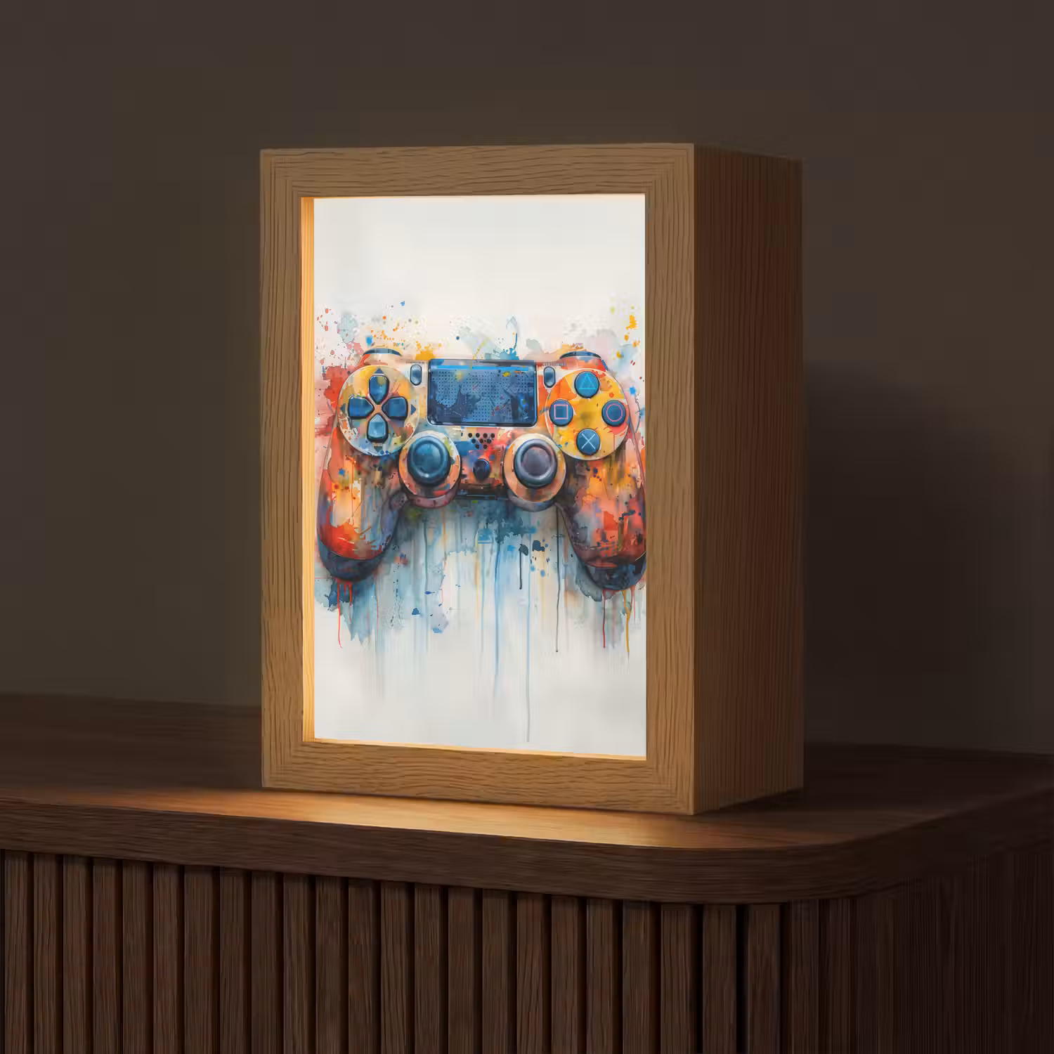 Kinder- en tiener kamer - Gaming - Game controller Light Box met kabel (Tafellamp) klein -z3d_website