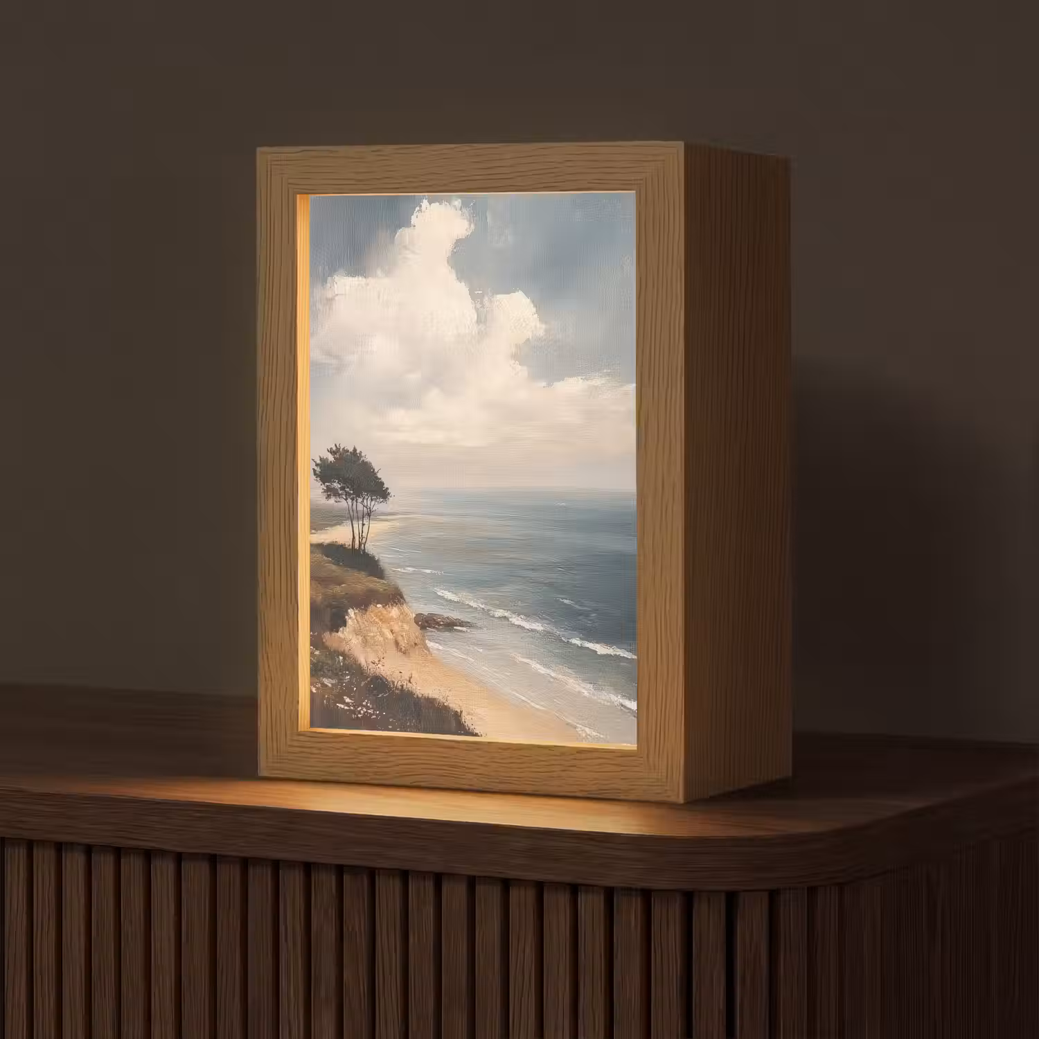 Klif - Zee - Boom Light Box met kabel (Tafellamp) klein -z3d_website