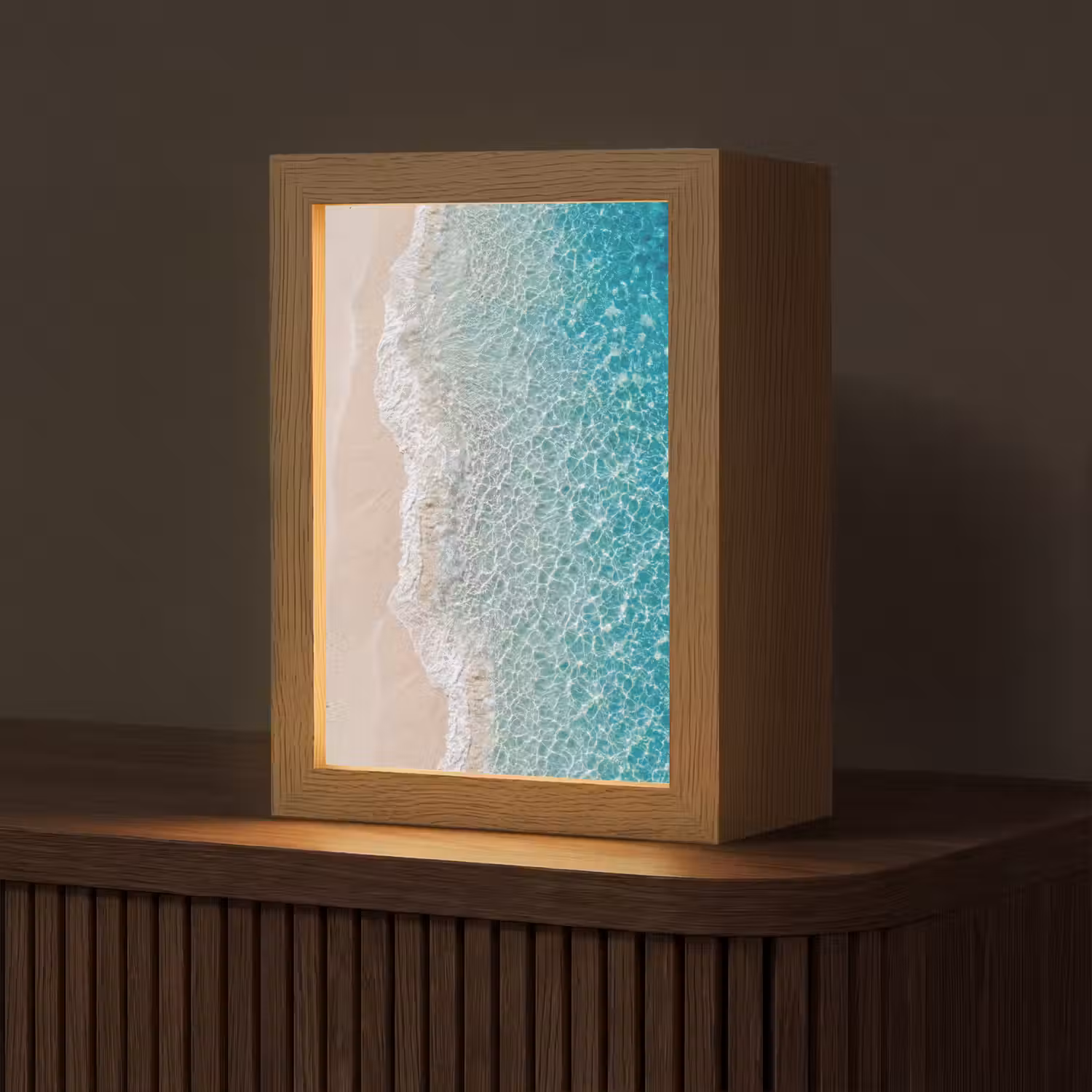 Kust - Zand - Blauw Light Box met kabel (Tafellamp) klein -z3d_website