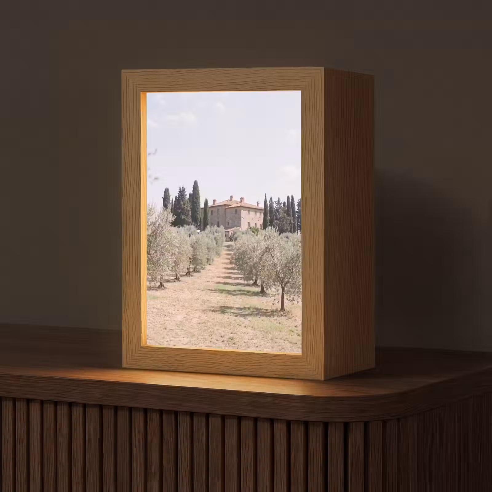 Tafellamp - Landhuis - olijfboom - gaard - Landhuis - olijfboom - gaard Light Box met kabel (Tafellamp) klein