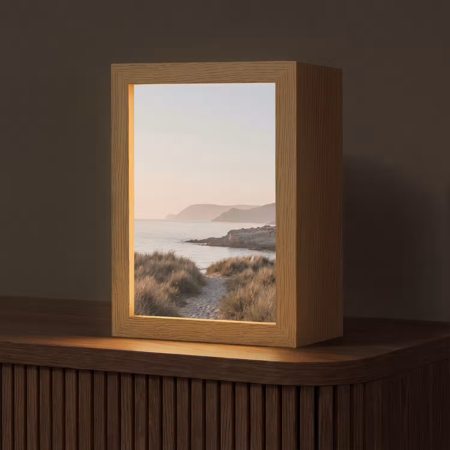 Landschap - Kust - Duinen Light Box met kabel (Tafellamp) klein -z3d_website