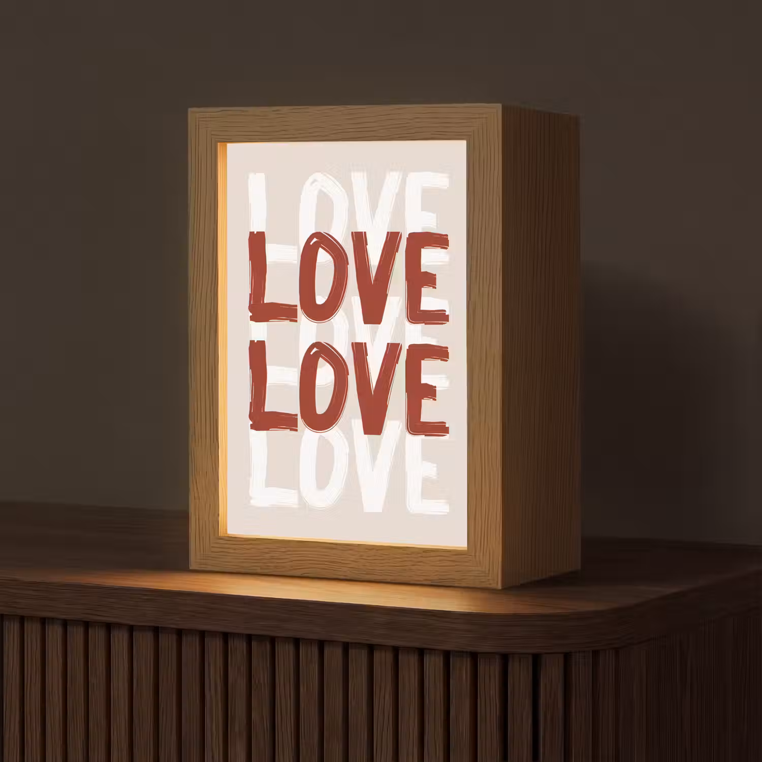 Love - Rood - Tekst Light Box met kabel (Tafellamp) klein -z3d_website