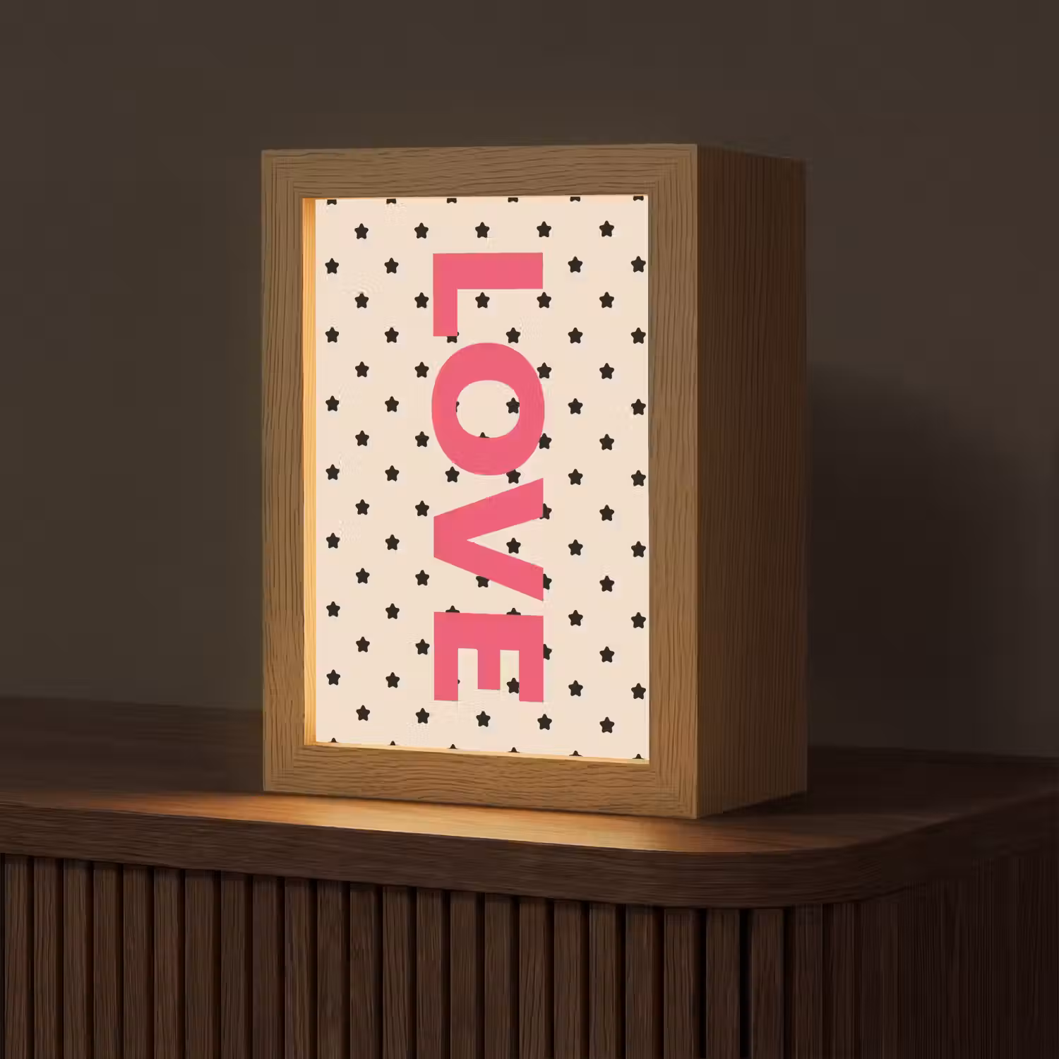 Love - Stippen - Roze Light Box met kabel (Tafellamp) klein -z3d_website