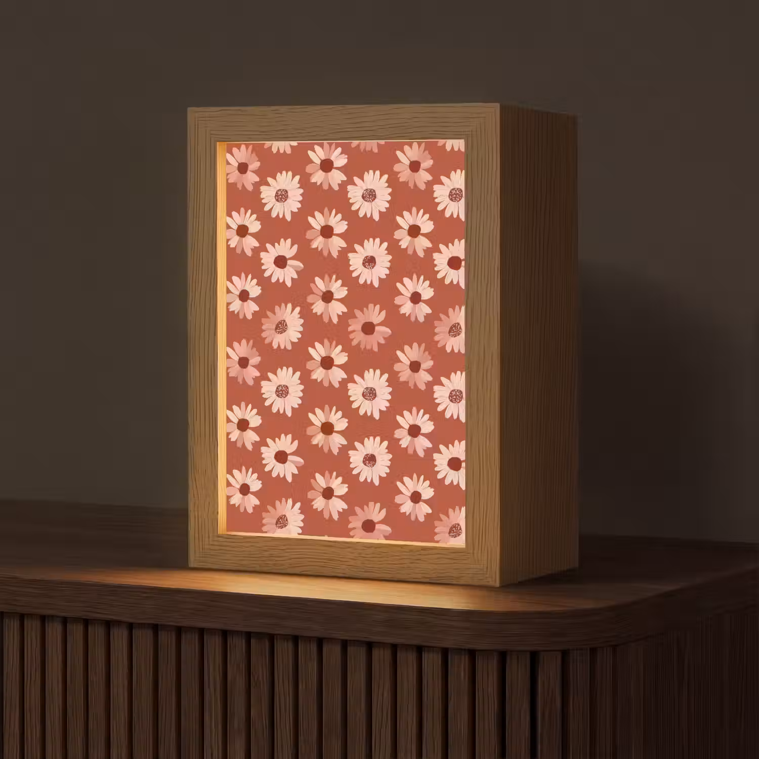 Madelief - Retro - Terracotta Light Box met kabel (Tafellamp) klein 925 -z3d_website