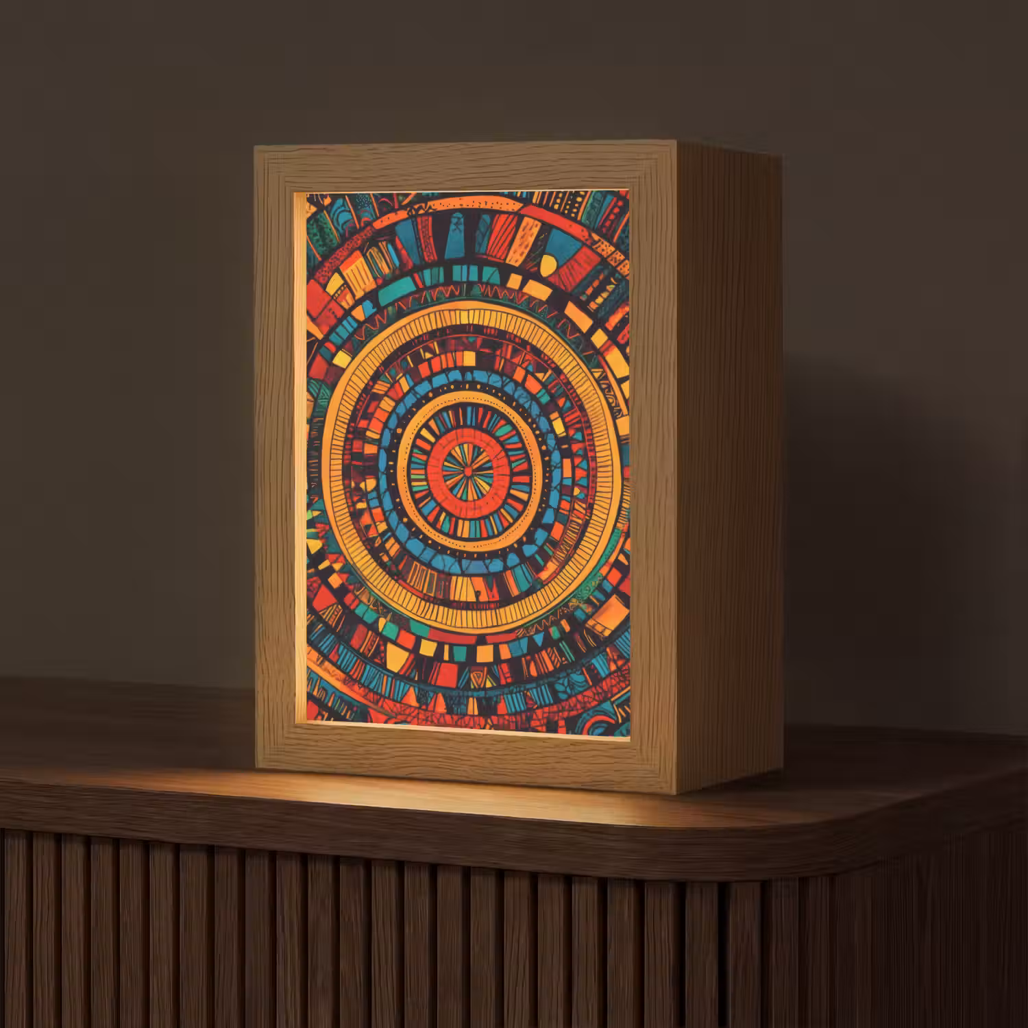 Mandala - Cirkels - Patronen Light Box met kabel (Tafellamp) klein -z3d_website