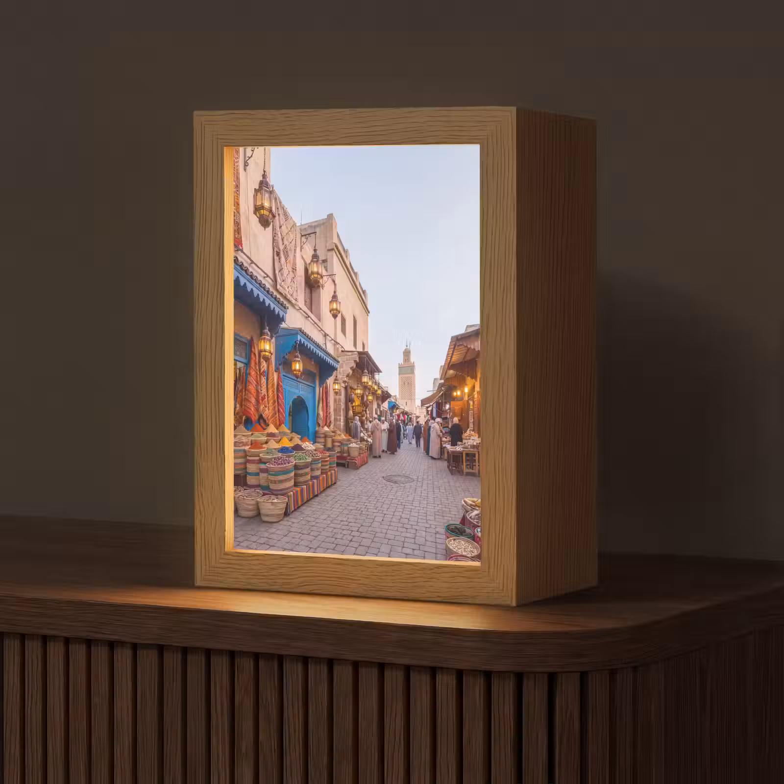 Tafellamp - Markt - Oosters - Kleurrijk - Markt - Oosters - Kleurrijk Light Box met kabel (Tafellamp) klein
