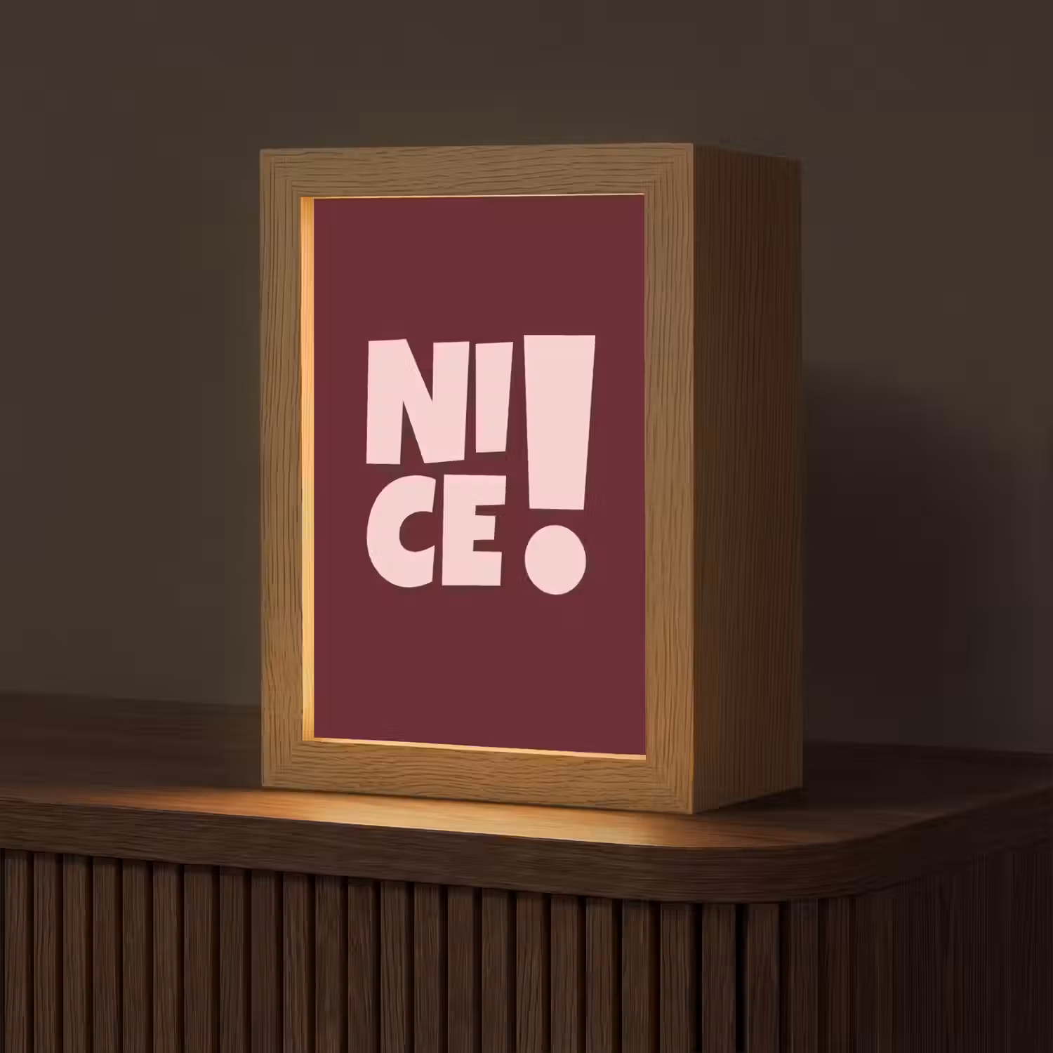 Nice - Uitroepteken - Rood Light Box met kabel (Tafellamp) klein -z3d_website