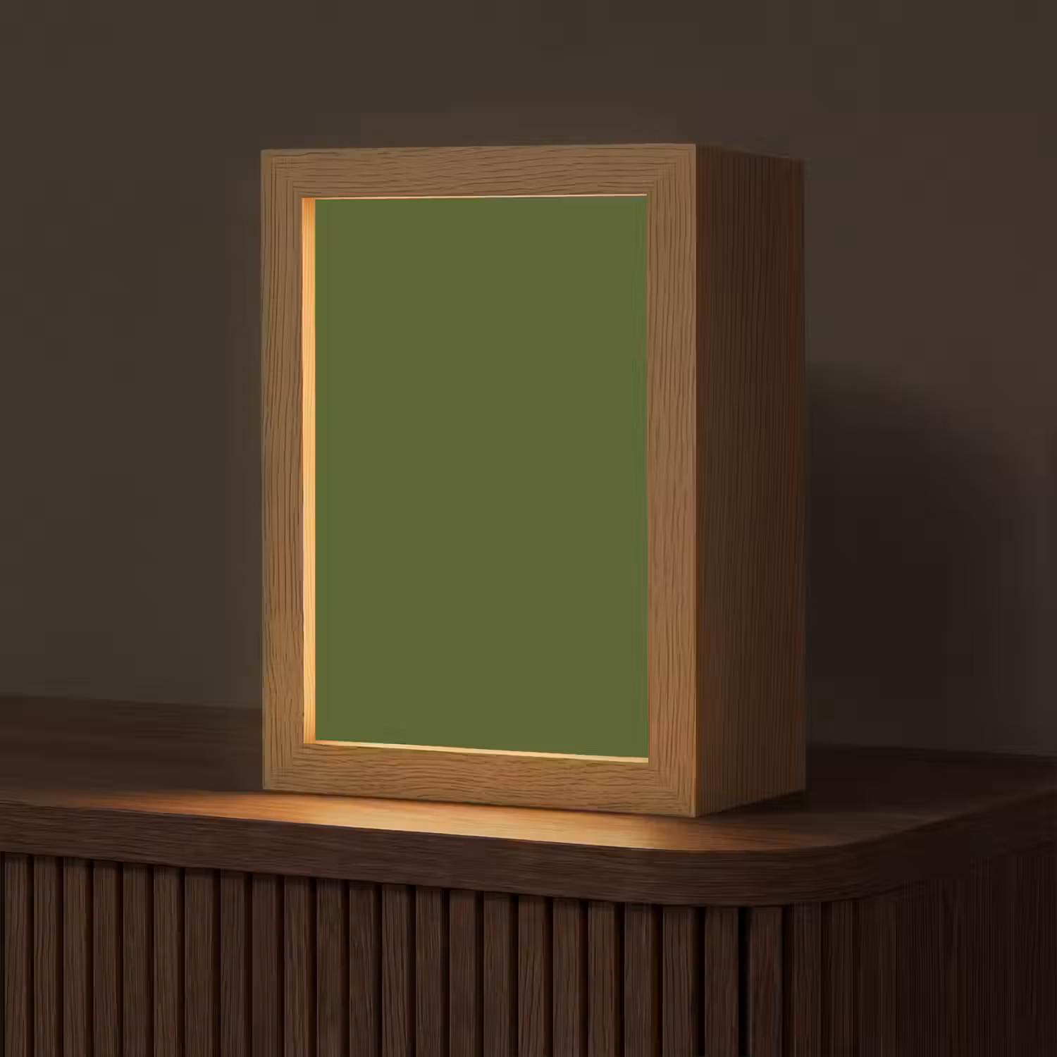 Olive - Drab - Groen Light Box met kabel (Tafellamp) klein 925 -z3d_website