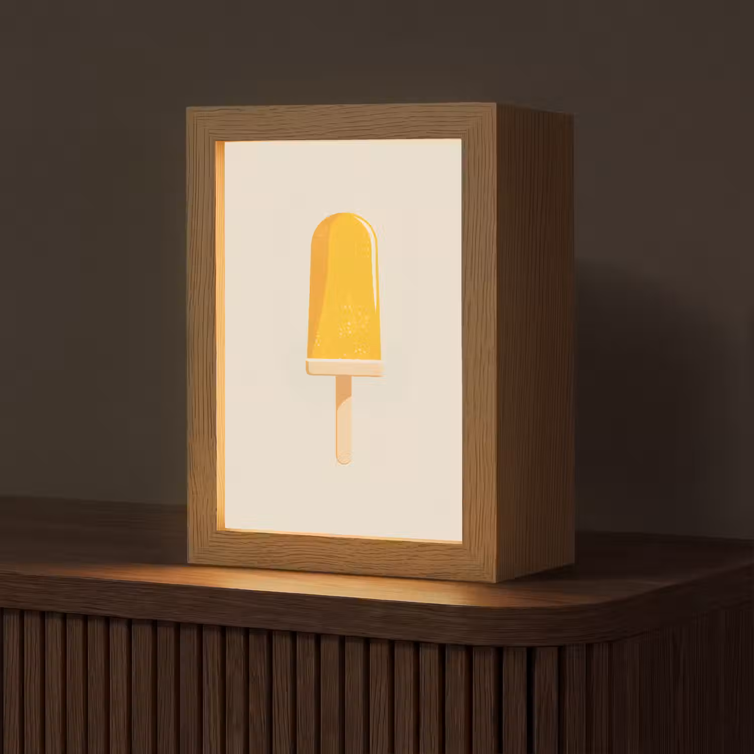 Oranje - Stokje - Waterijsje Light Box met kabel (Tafellamp) klein -z3d_website