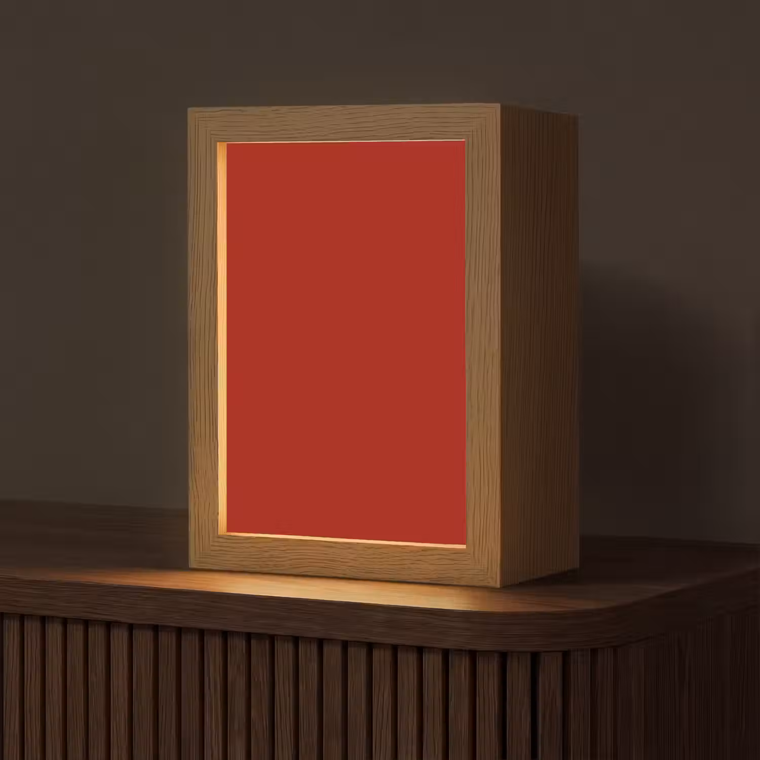 Oxblood - Maroon - Rood Light Box met kabel (Tafellamp) klein 925 -z3d_website