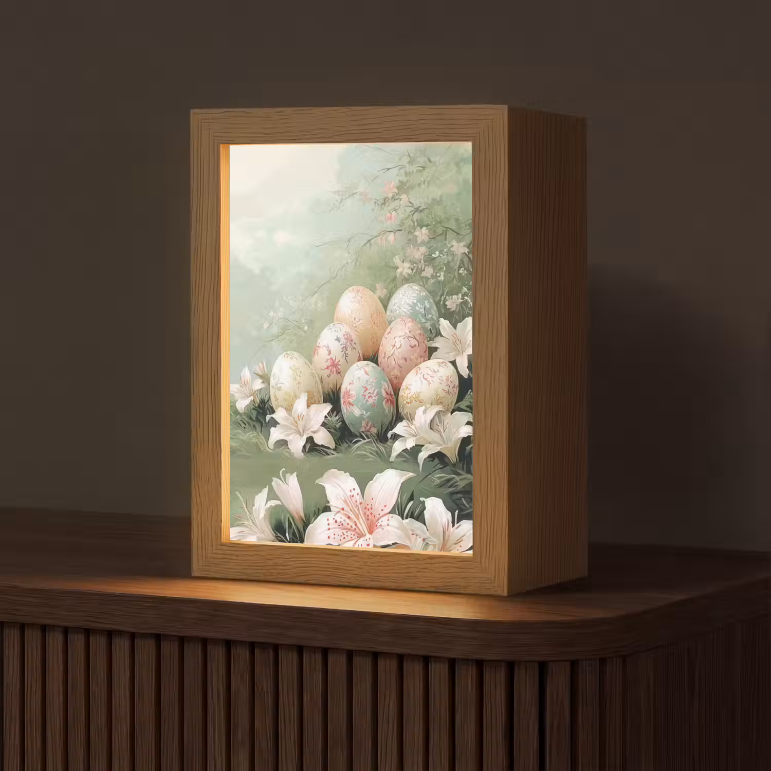 Paaseieren - Pasteltinten - Bloemen Light Box met kabel (Tafellamp) klein -z3d_website