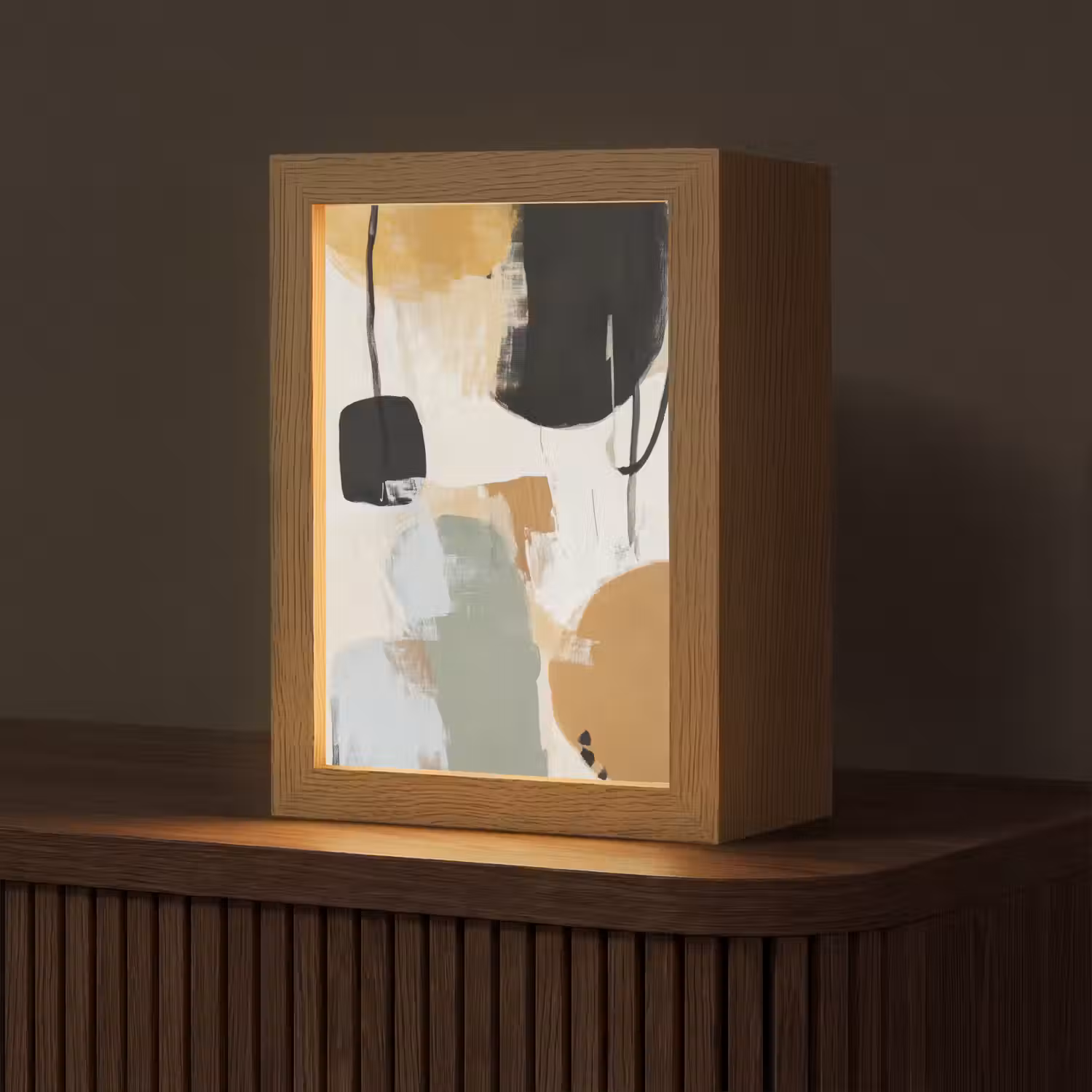 Paint - Abstract - Kleuren Light Box met kabel (Tafellamp) klein -z3d_website