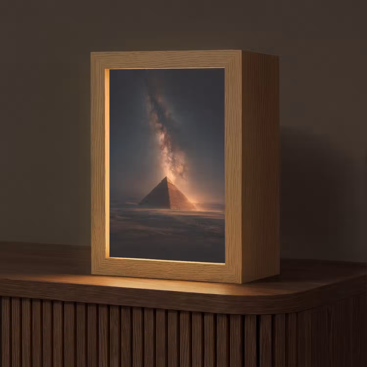 Piramide - Woestijn - Licht Light Box met kabel (Tafellamp) klein -z3d_website