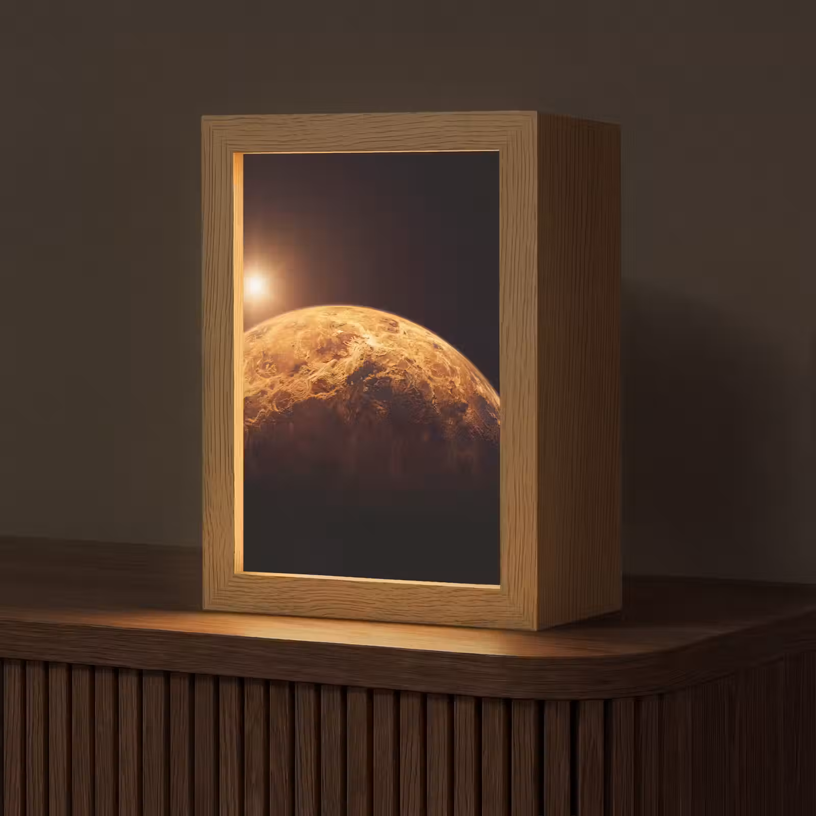 Tafellamp - Planeet - Ruimte - Oranje - Planeet - Ruimte - Oranje Light Box met kabel (Tafellamp) klein