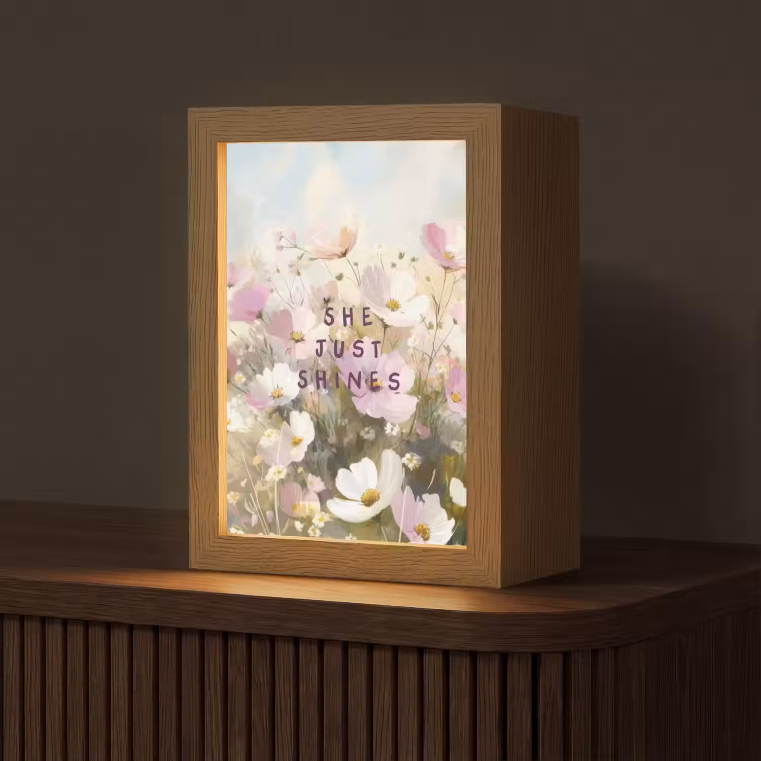 Quote - Bloemen - Schilderachtig Light Box met kabel (Tafellamp) klein -z3d_website
