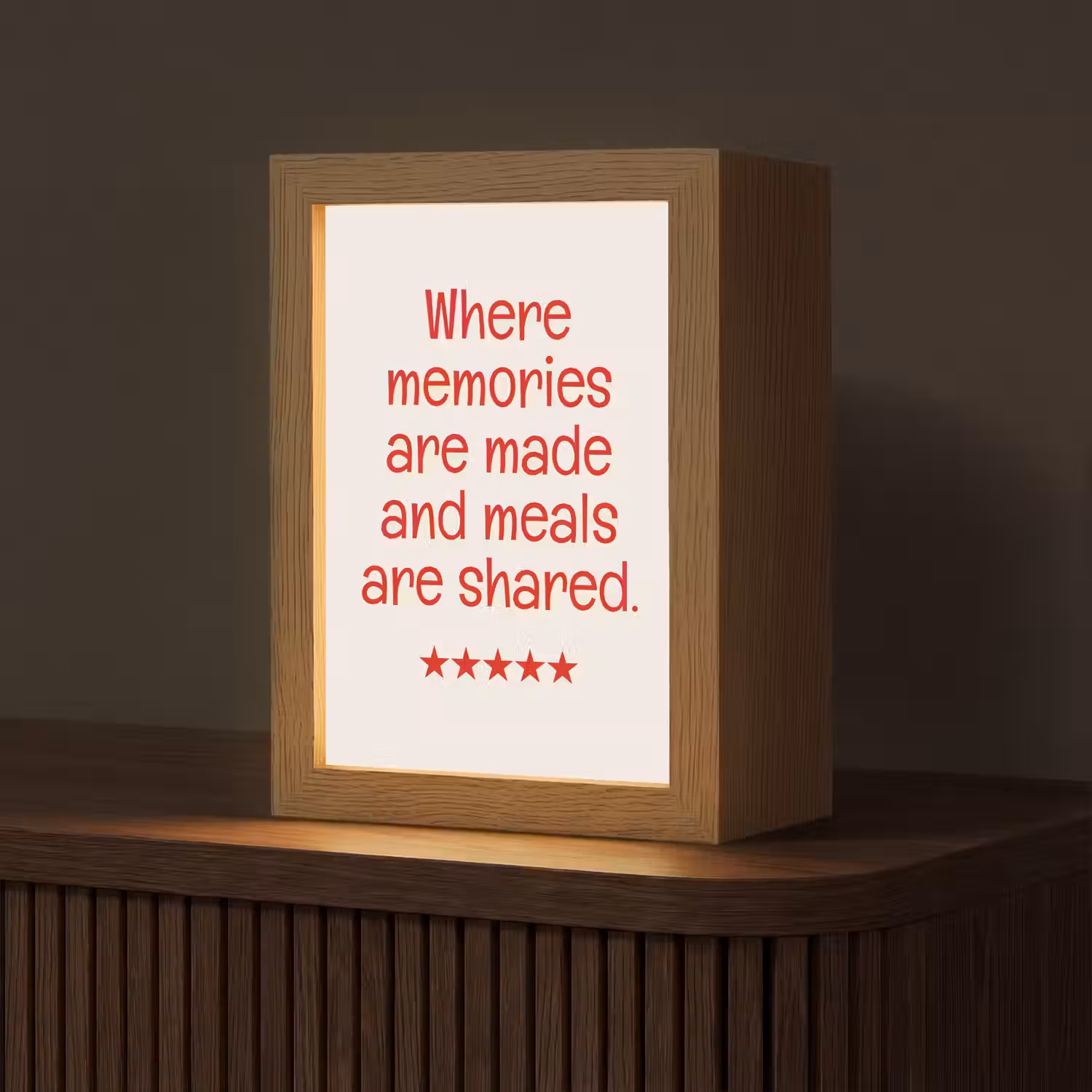 Quote - Sterren - Rood - Memories Light Box met kabel (Tafellamp) klein -z3d_website