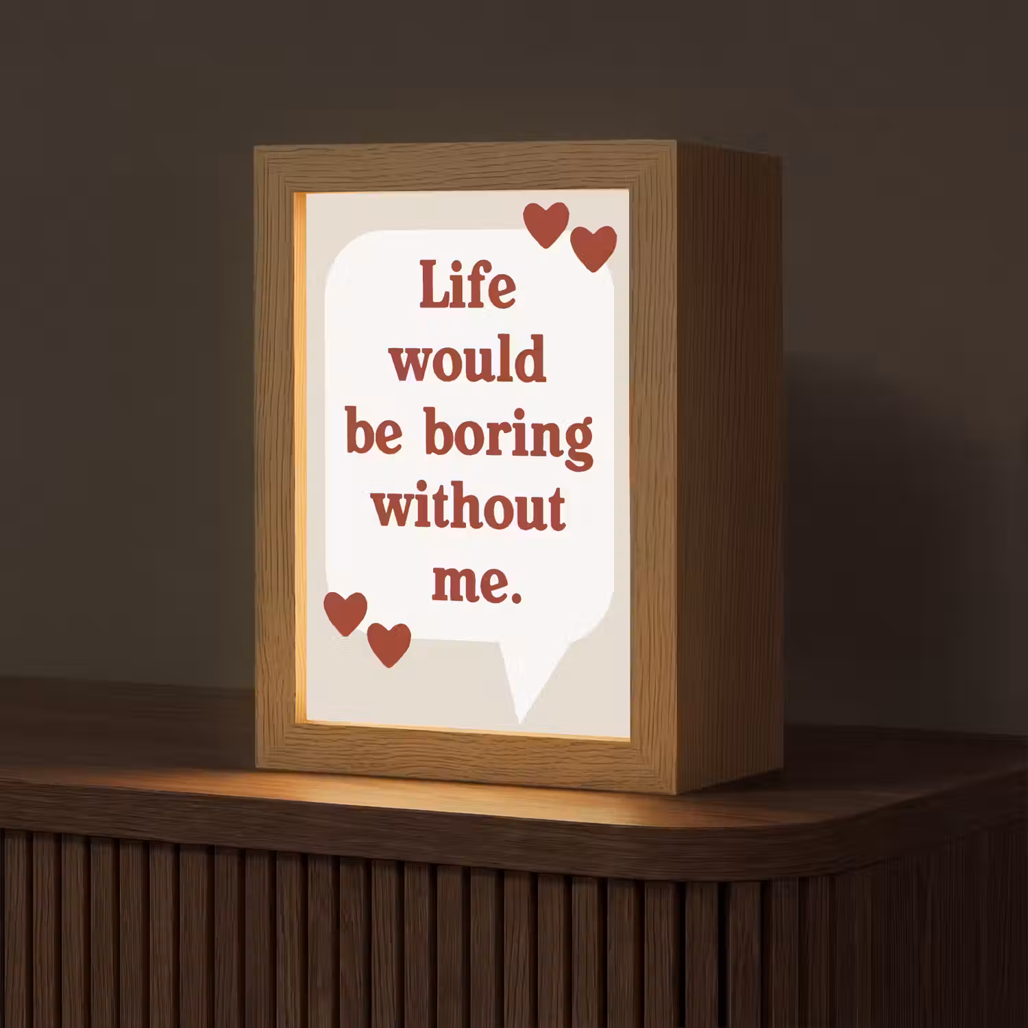 Quote - Tekstballon - Hartjes Light Box met kabel (Tafellamp) klein -z3d_website