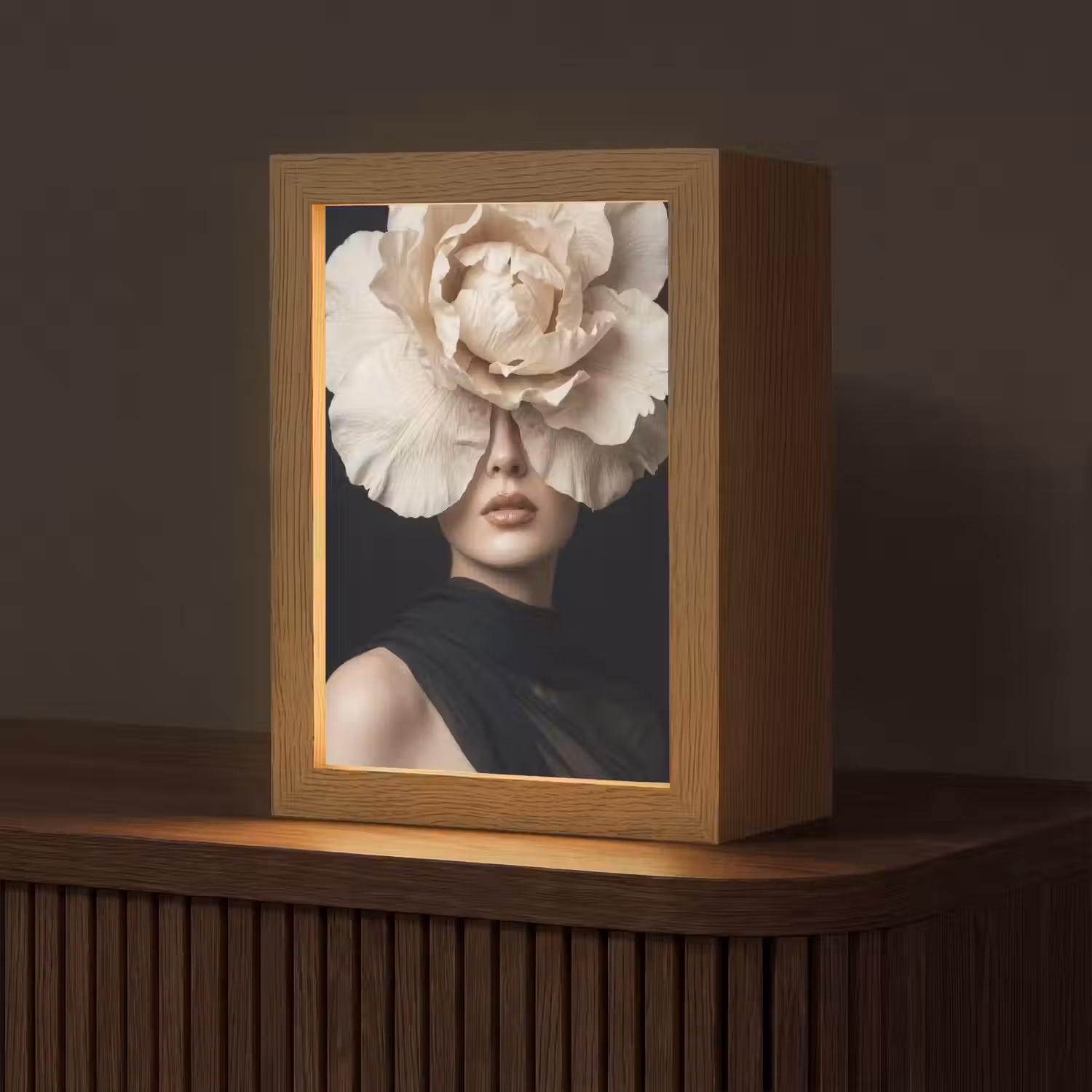 Roos - Tijdloos - Zwart Light Box met kabel (Tafellamp) klein -z3d_website