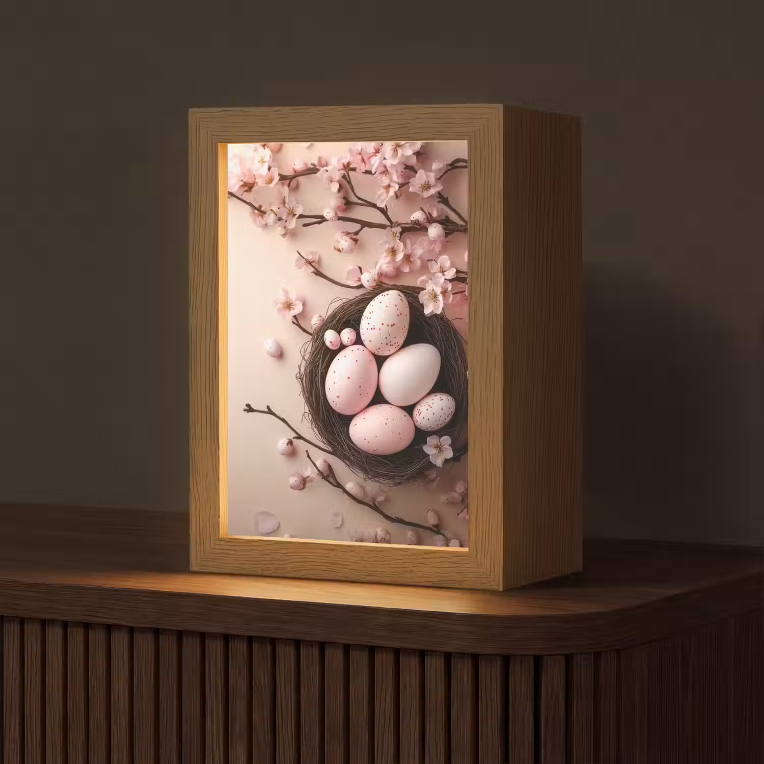 Roze - Bloesems - Eieren Light Box met kabel (Tafellamp) klein -z3d_website