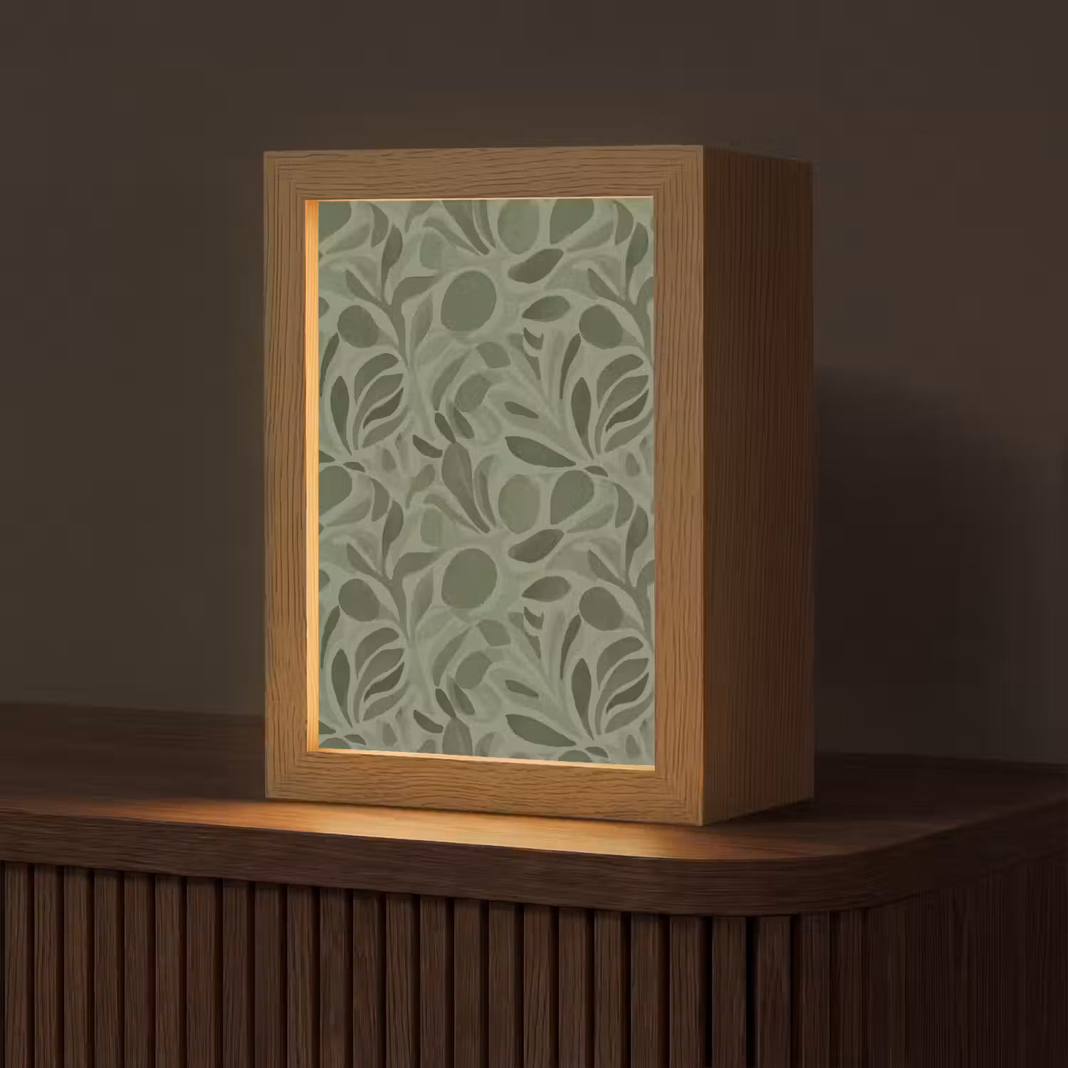 Sereen - Bladeren - Groen Light Box met kabel (Tafellamp) klein 925 -z3d_website