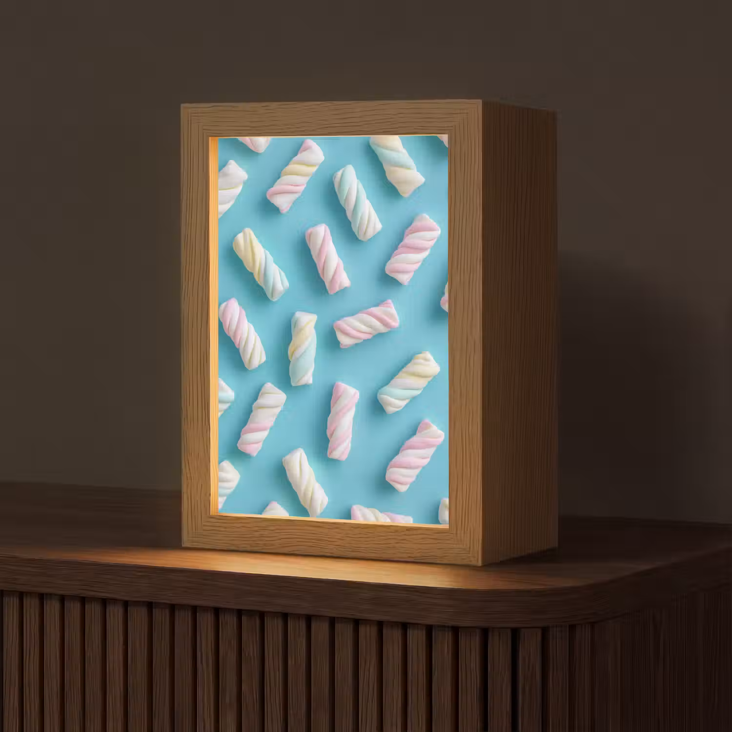Spekjes - Pastel - Snoep - Blauw Light Box met kabel (Tafellamp) klein -z3d_website