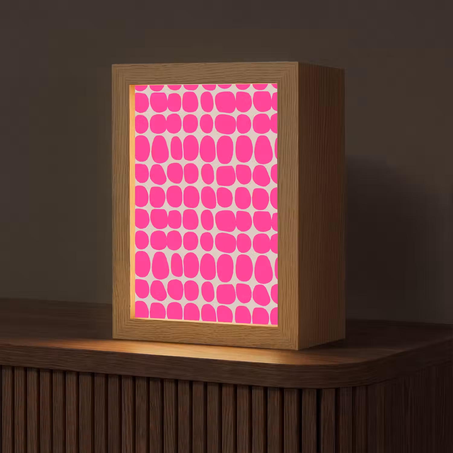 Stippen - Patroon - Roze Light Box met kabel (Tafellamp) klein 925 -z3d_website