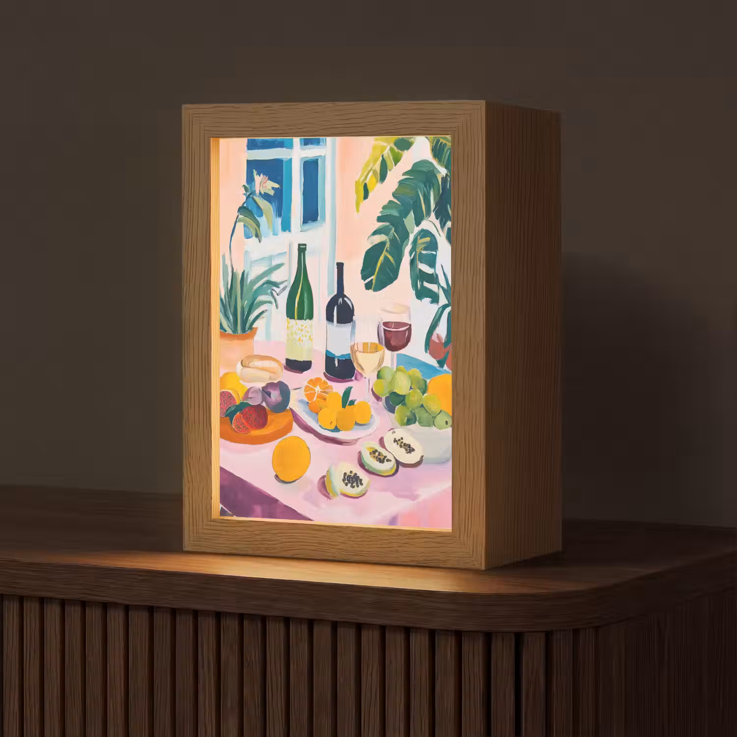 Tafel - Wijn - Fruit Light Box met kabel (Tafellamp) klein -z3d_website