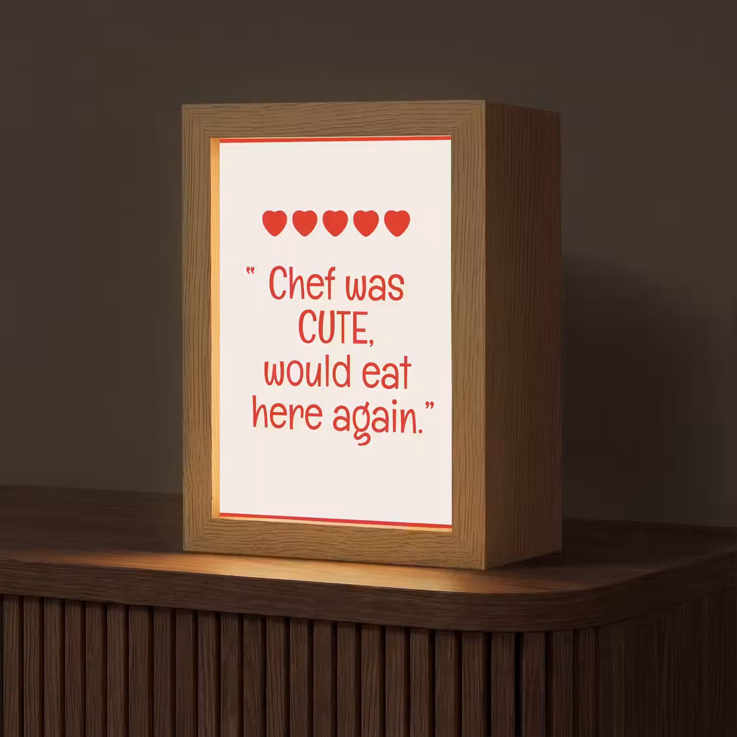 Tekst - Rood - Hartjes Light Box met kabel (Tafellamp) klein -z3d_website