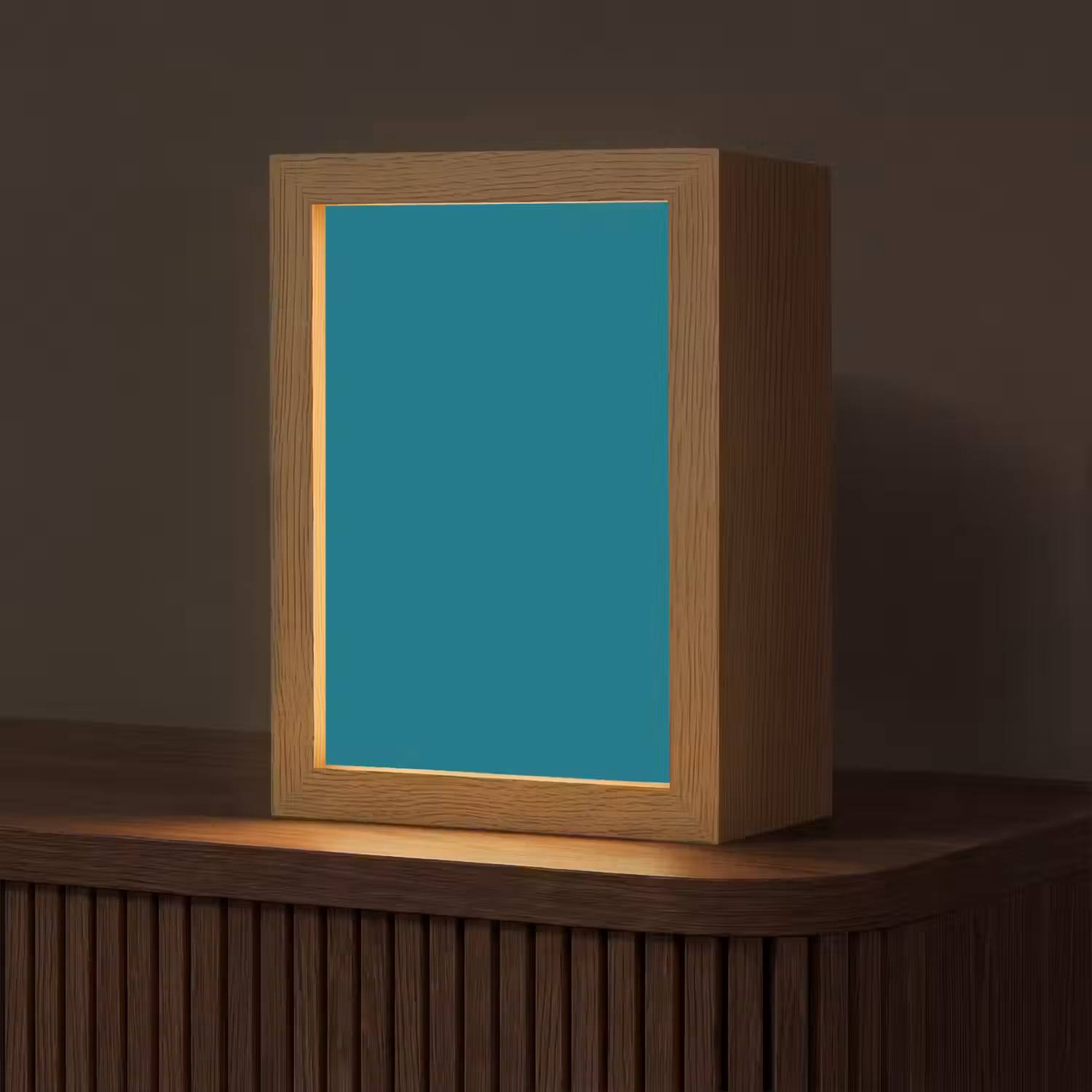 Tropical - Peacock - Blauw Light Box met kabel (Tafellamp) klein 925 -z3d_website