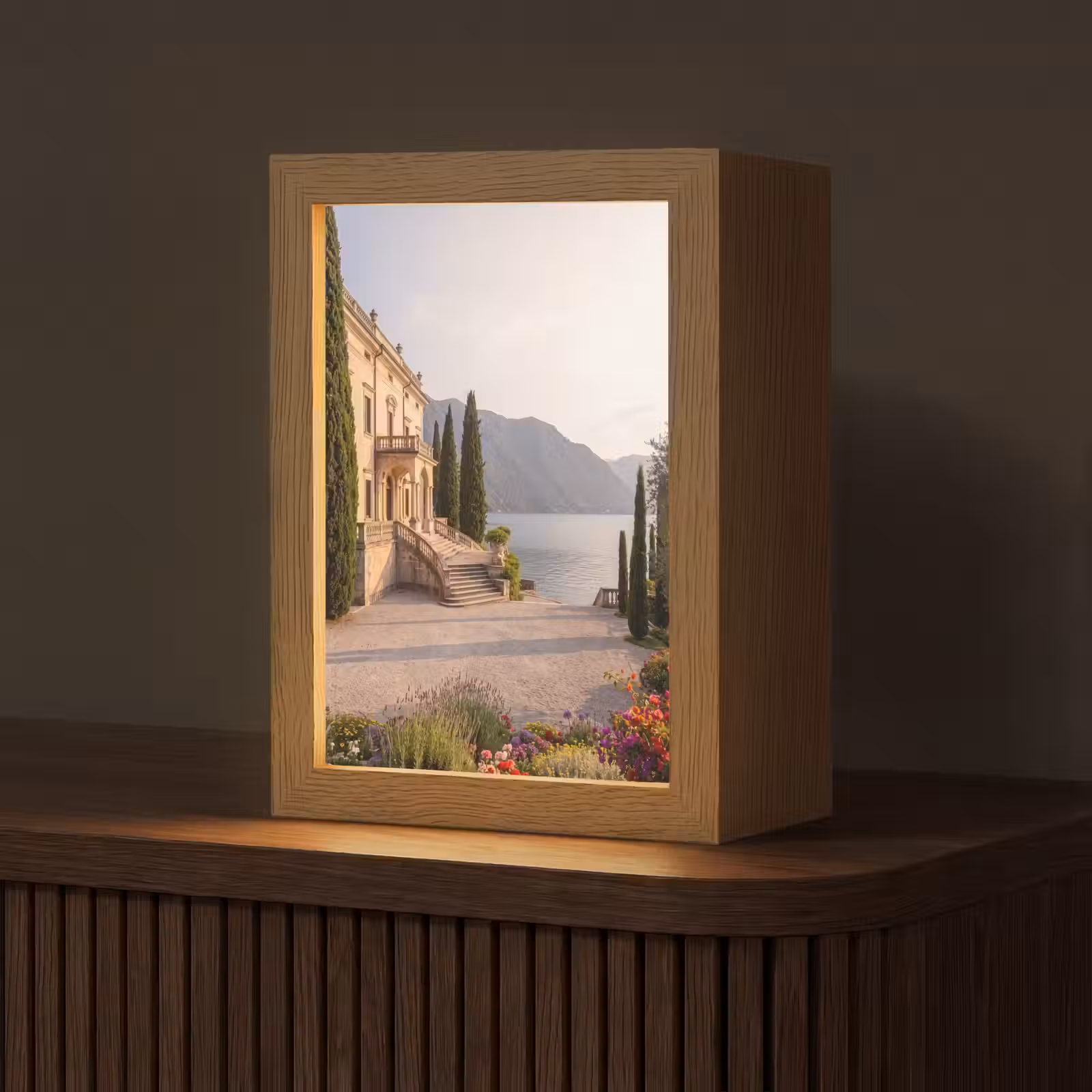 Tafellamp - Villa - water -trappen - Villa - water -trappen Light Box met kabel (Tafellamp) klein