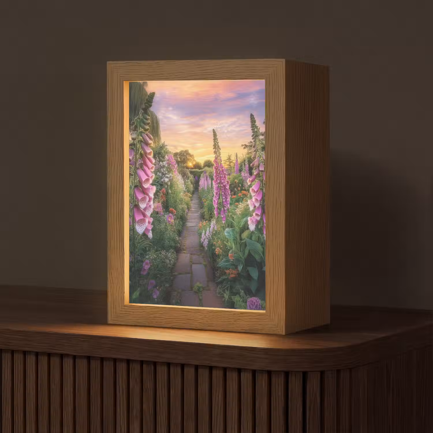 Vingerhoedskruid - Bloemen - Tuin Light Box met kabel (Tafellamp) klein -z3d_website