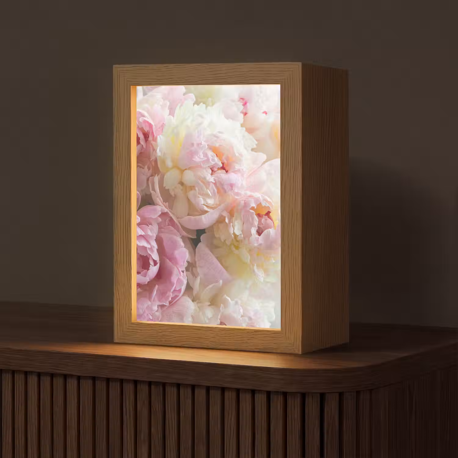 Vintage - Bloemen - Rozen - Natuur Light Box met kabel (Tafellamp) klein -z3d_website
