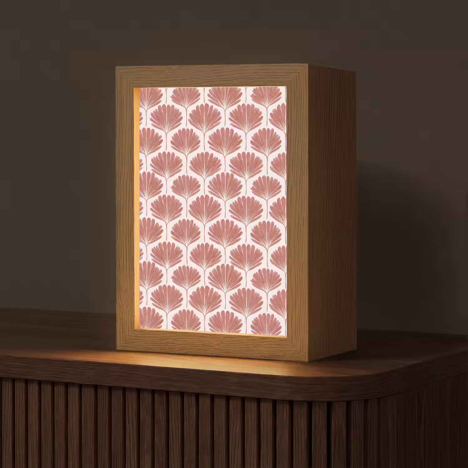 Waaier - Motief - Terra Light Box met kabel (Tafellamp) klein 925 -z3d_website