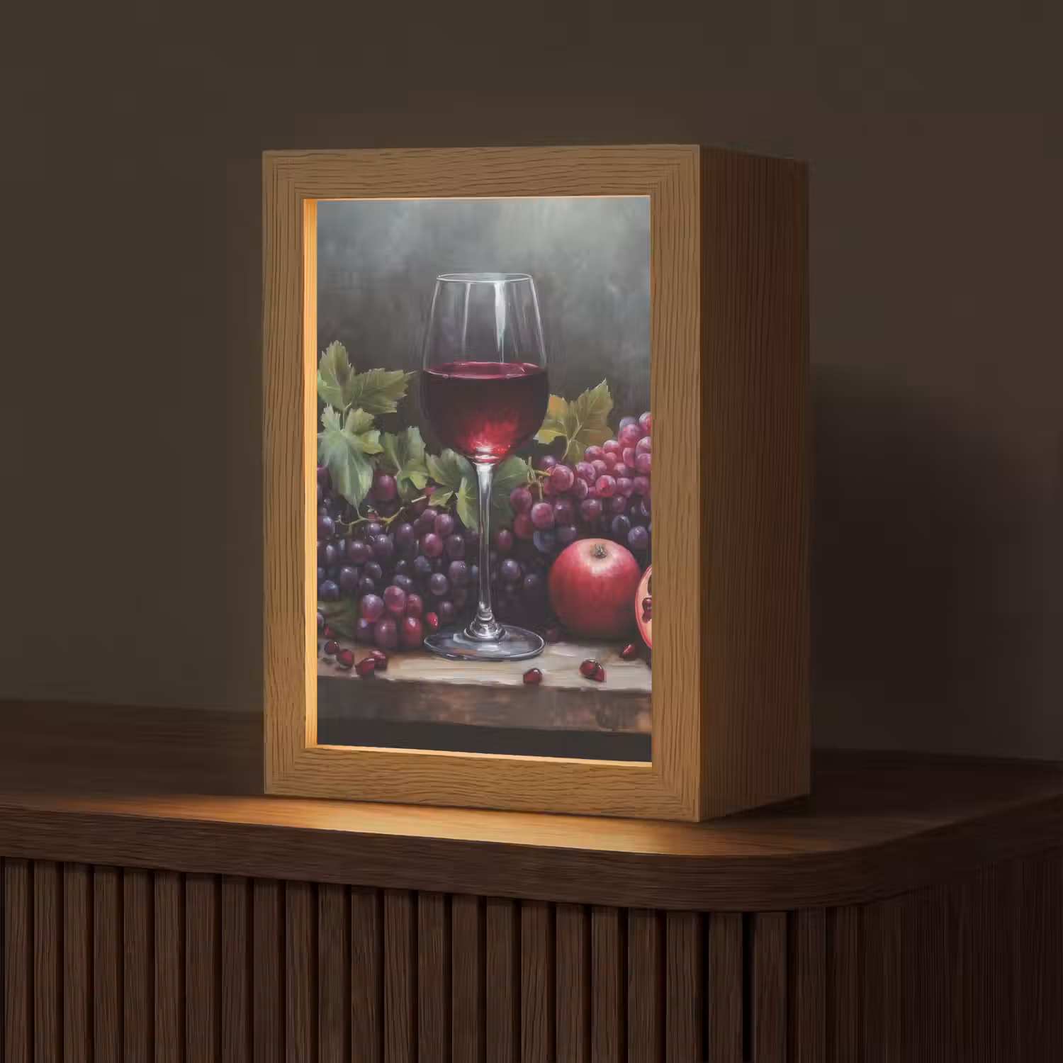 Wijn - Fruit - Stilleven Light Box met kabel (Tafellamp) klein -z3d_website