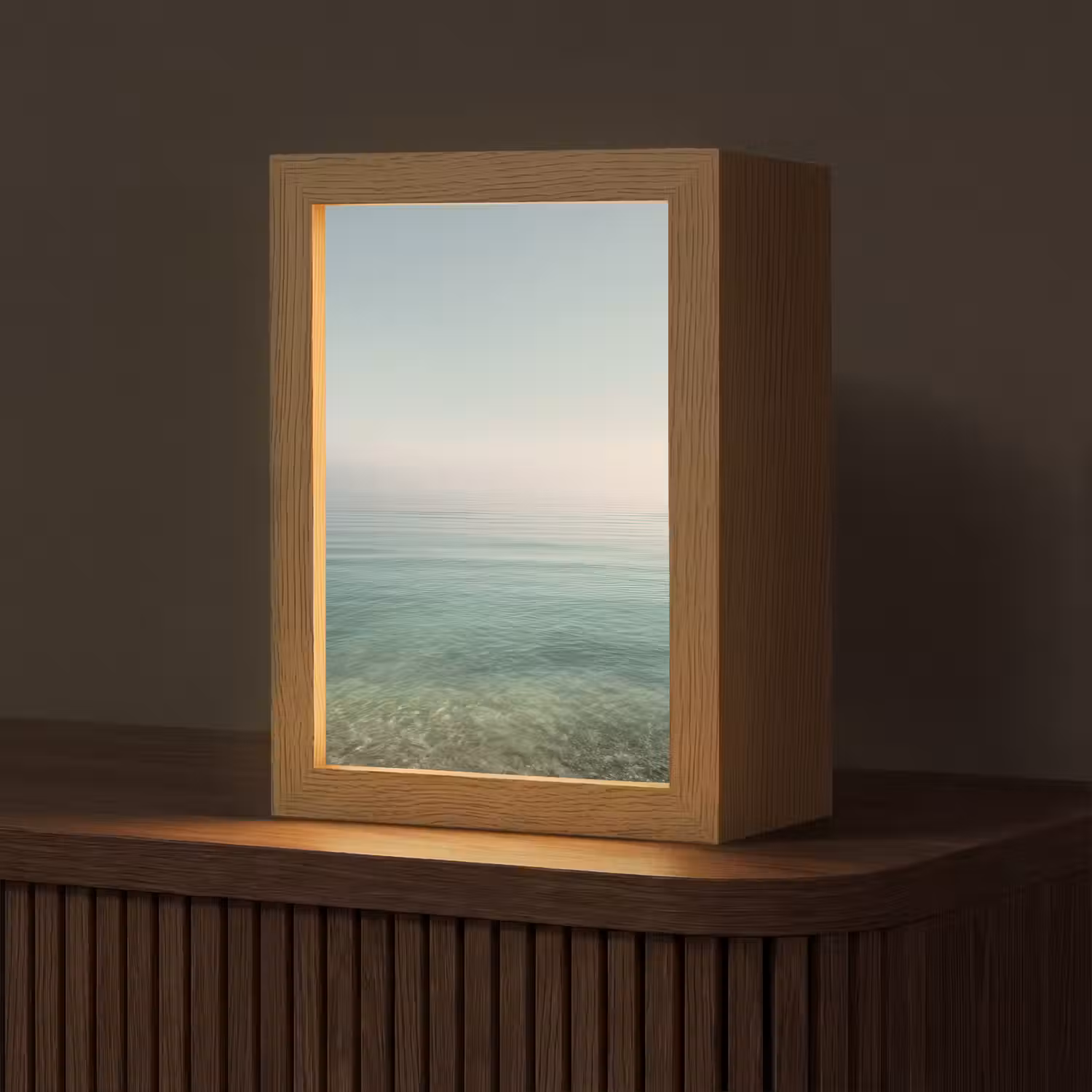 Zee - Horizon - Blauw - Mist Light Box met kabel (Tafellamp) klein -z3d_website