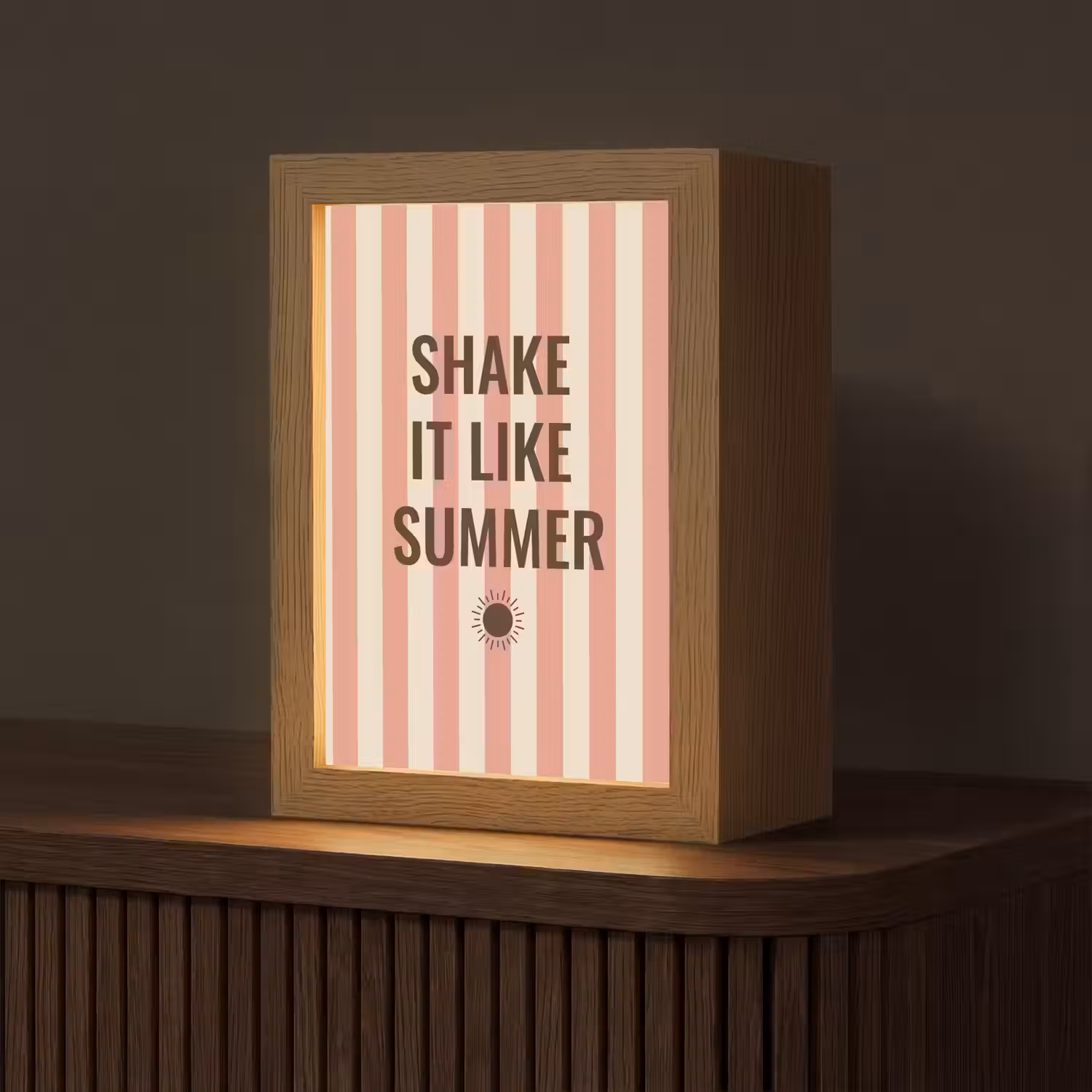 Zomer - Quote - Strepen Light Box met kabel (Tafellamp) klein -z3d_website
