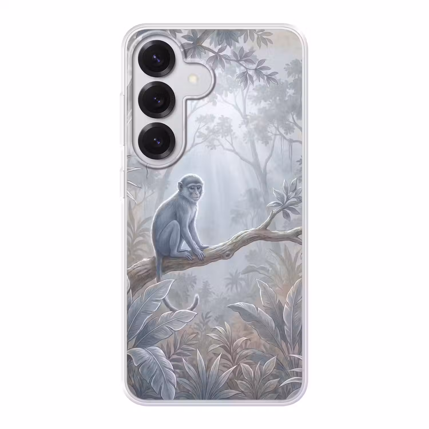 Aap - Boom - Jungle - Natuur - Grijs Telefoonhoesje Samsung Galaxy S26 klein -3d