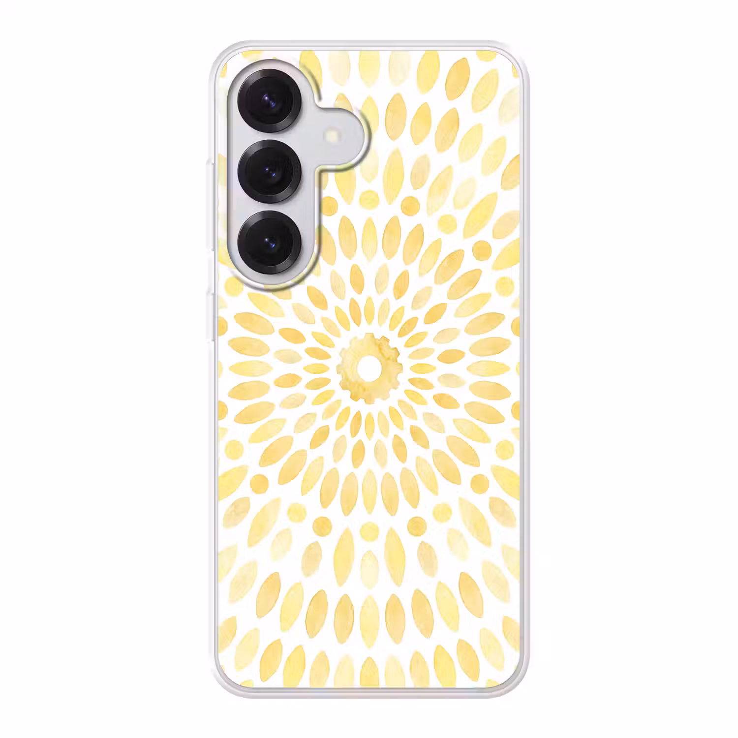 Abstract - Geometrisch - Stralend - Geel Telefoonhoesje Samsung Galaxy S26 klein -3d