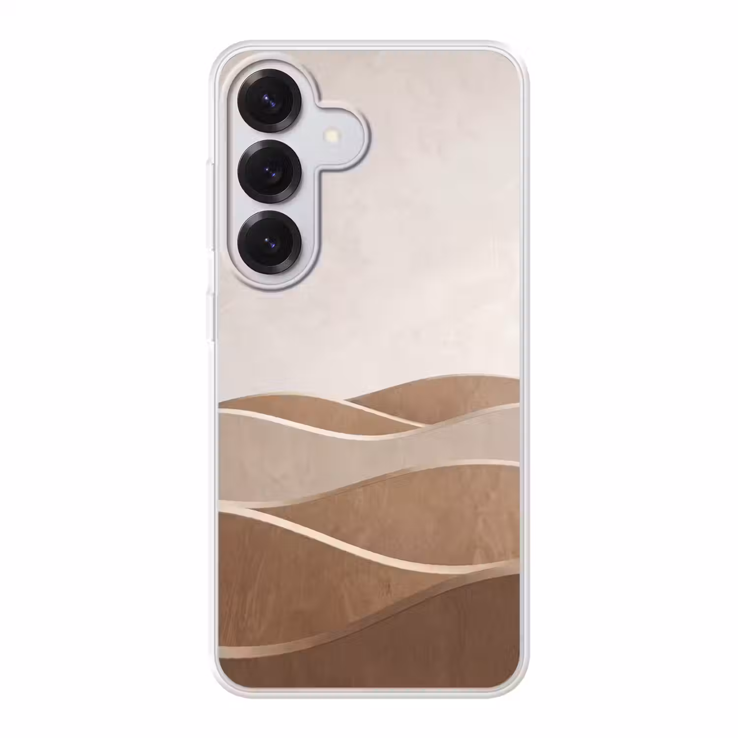 Abstract - Golven - Modern - Beige Telefoonhoesje Samsung Galaxy S26 klein -3d