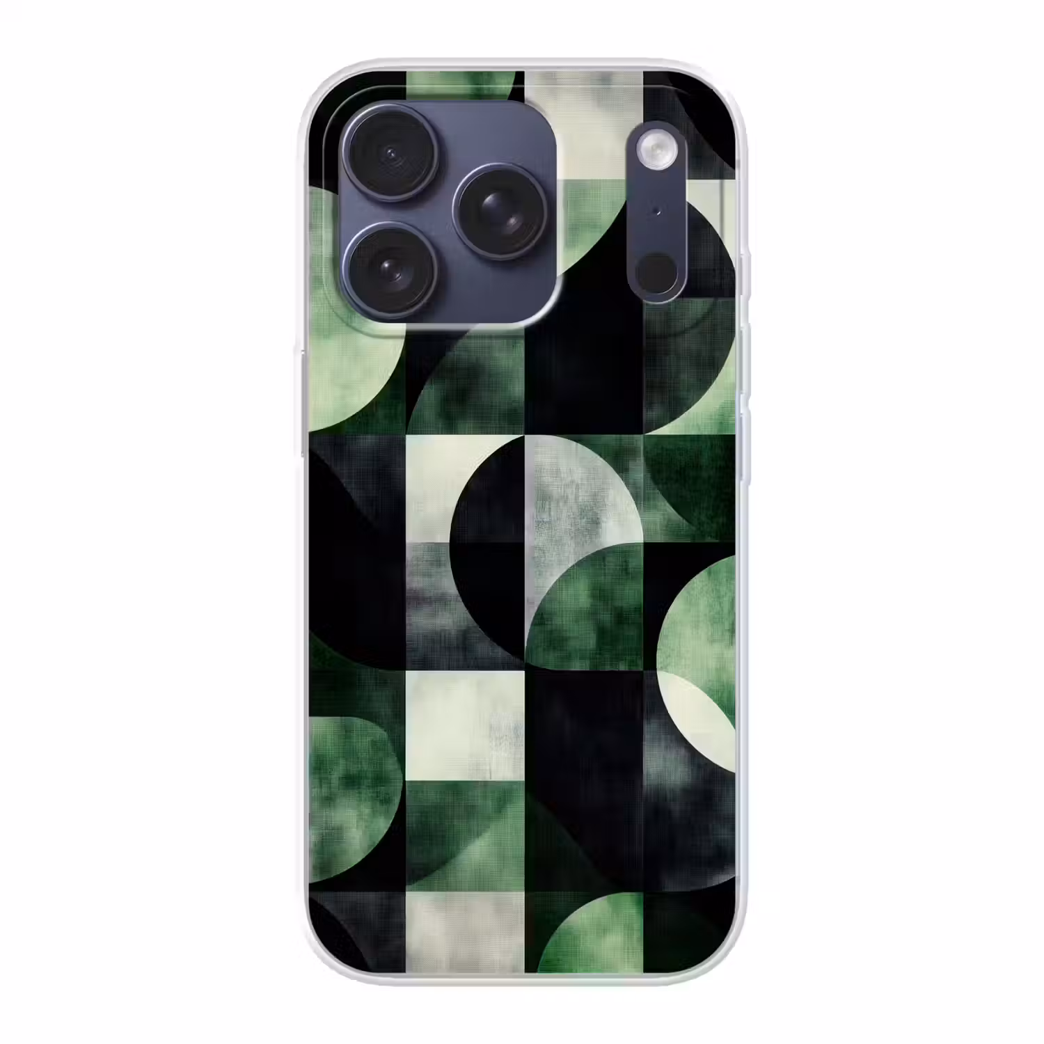 Abstract - Groen - Vormen Telefoonhoesje iPhone 17 Pro klein -3d